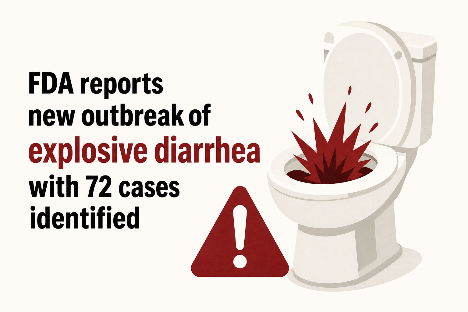 FDA reports new outbreak of explosive diarrhea with 72 cases identified
