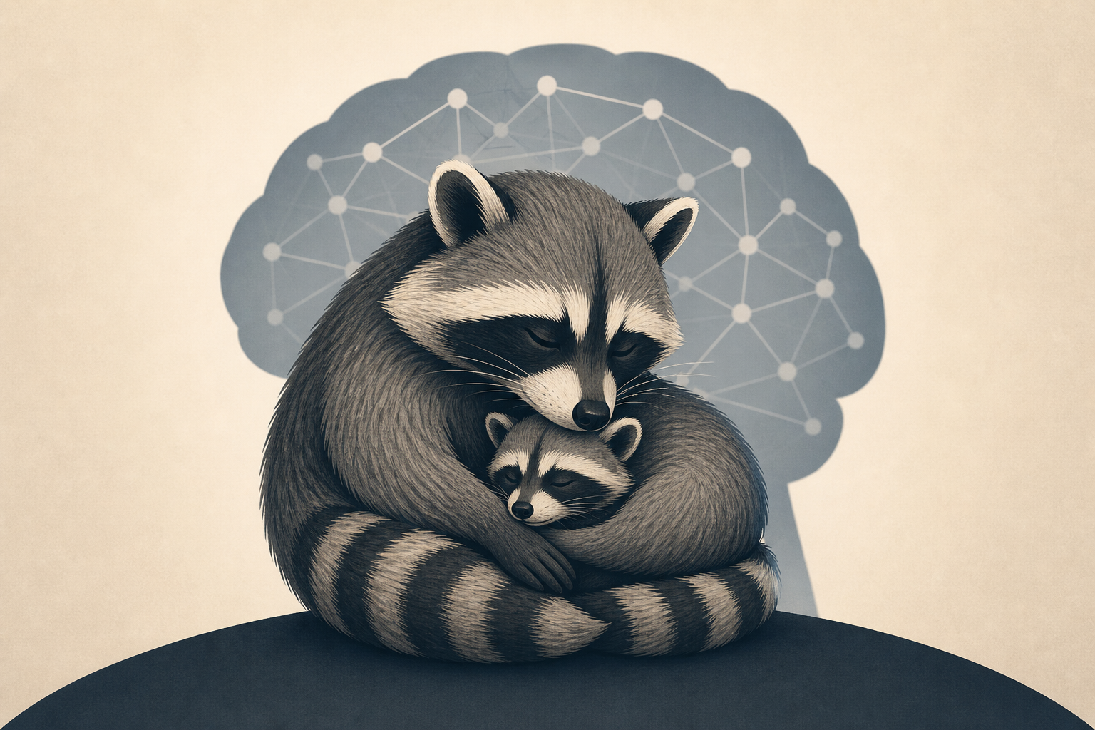 Jimothy the raccoon survived against the odds, a testament to sophisticated brains and devoted mothers