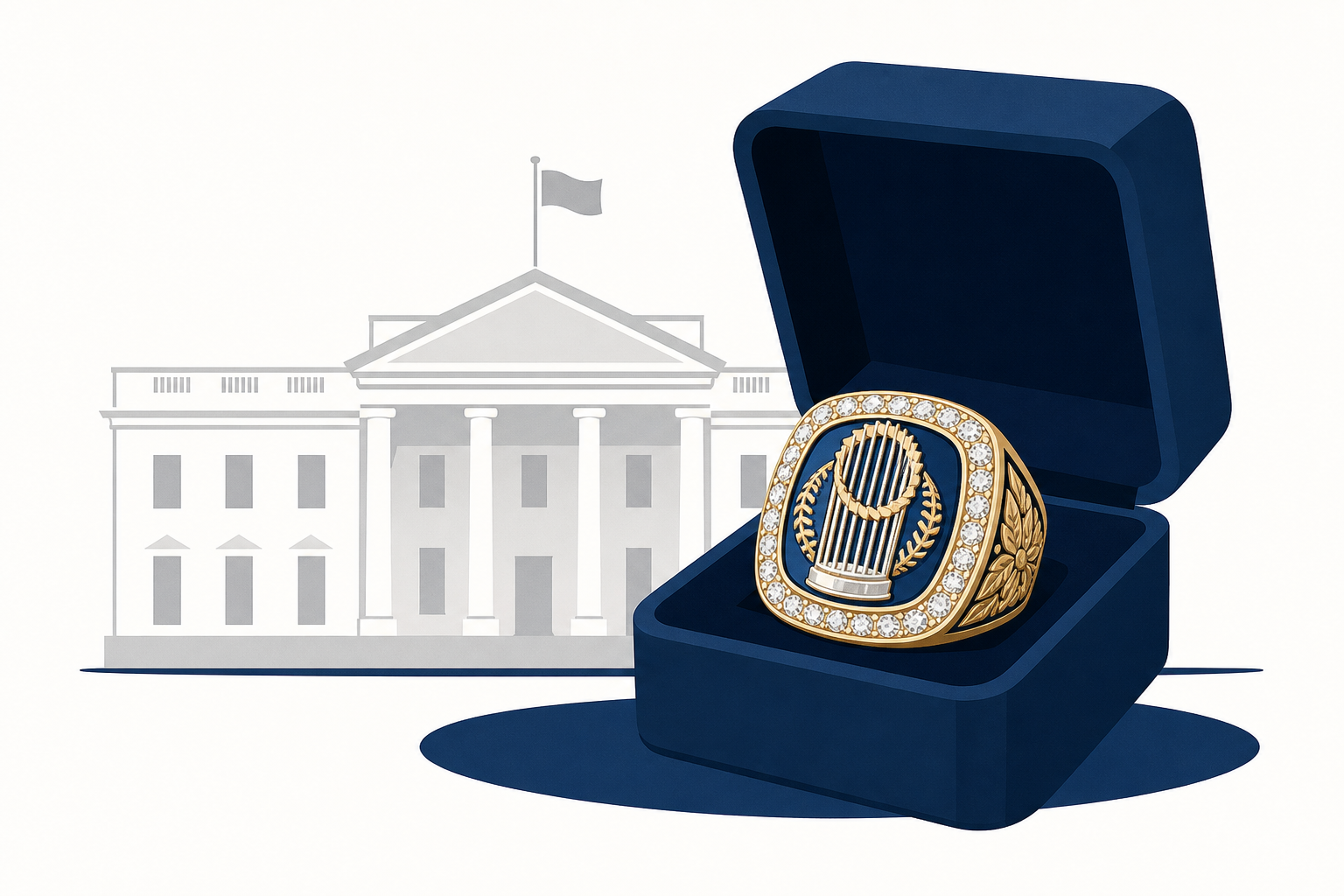 Dodgers present President Trump with World Series ring during return to White House