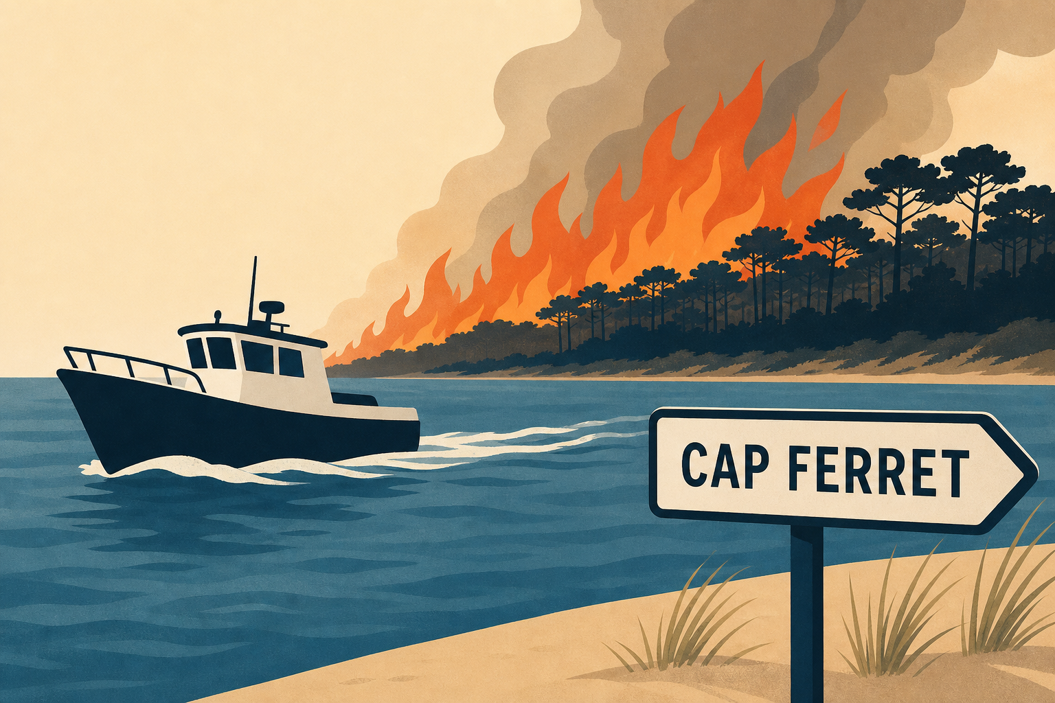 France sends boats to evacuate tourist hotspot Cap Ferret as wildfires rage