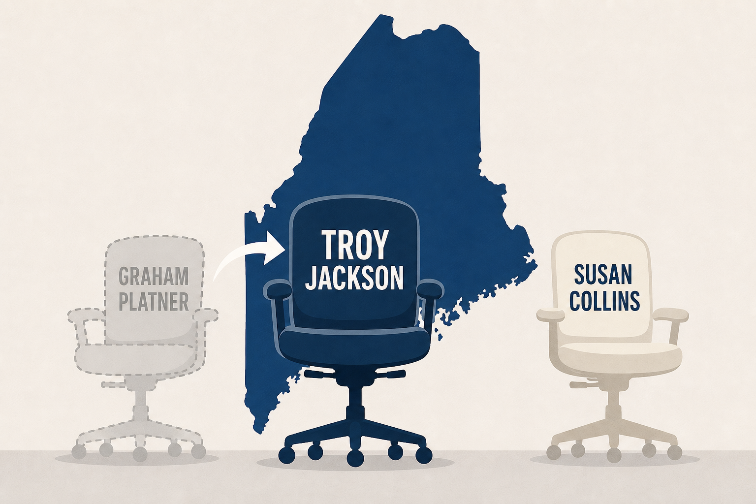 Troy Jackson takes over for Graham Platner against Susan Collins.