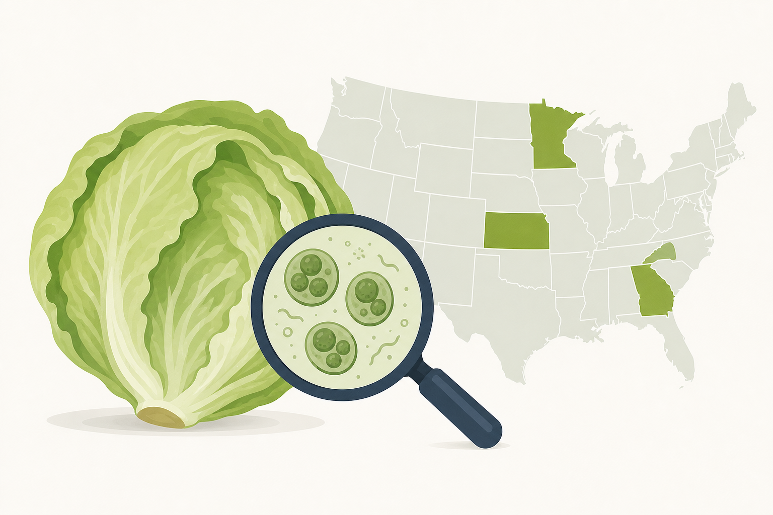 Cyclospora outbreak linked to iceberg lettuce expands to 4 more states