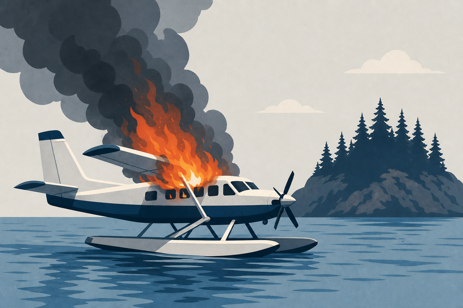 Floatplane carrying 11 people catches fire near Sucia Island
