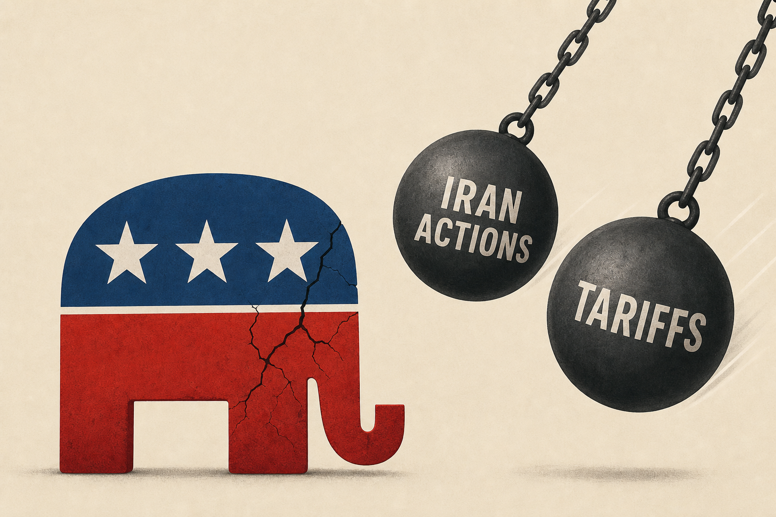 Trump’s recent actions on Iran and tariffs could hurt Republicans