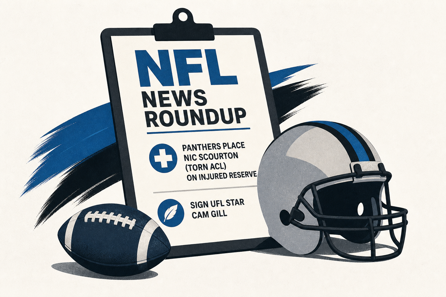 NFL news roundup: Panthers place Nic Scourton (torn ACL) on injured reserve, sign UFL star Cam Gill