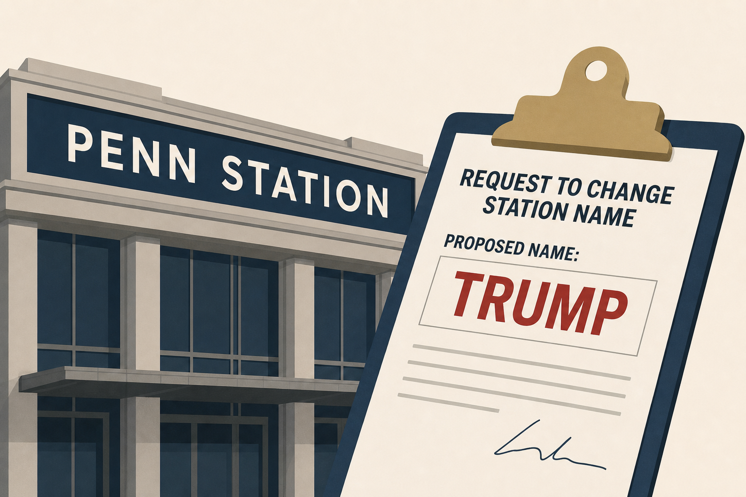 White House officially asks permission to change name of Penn Station after hinting it will be called 'Trump'
