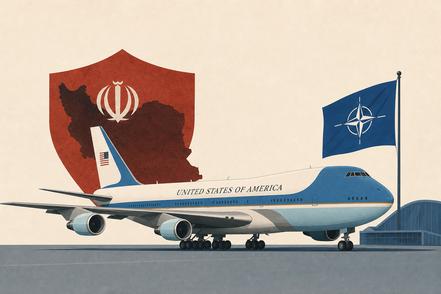 Trump Switched to Old Air Force One at NATO Summit After Credible Iranian Threat