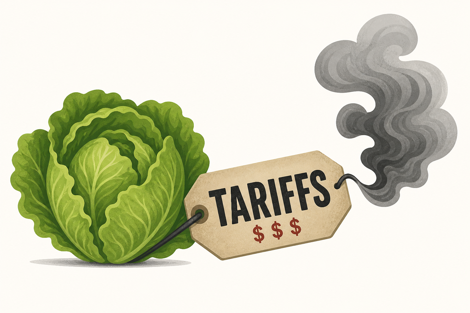 Trump jokes about tariffs on lettuce and smoke