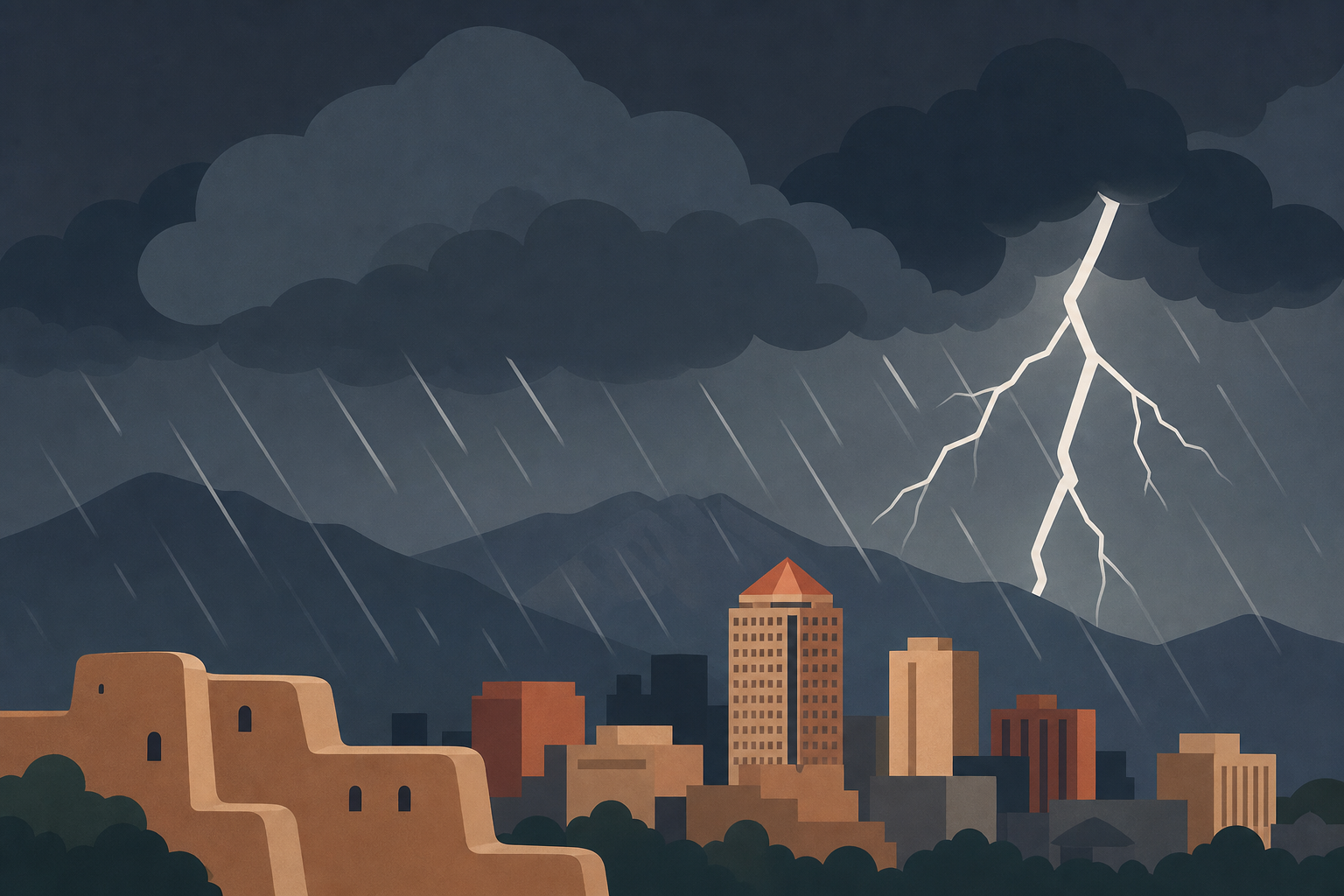 Heavy thunderstorms roll through Albuquerque metro