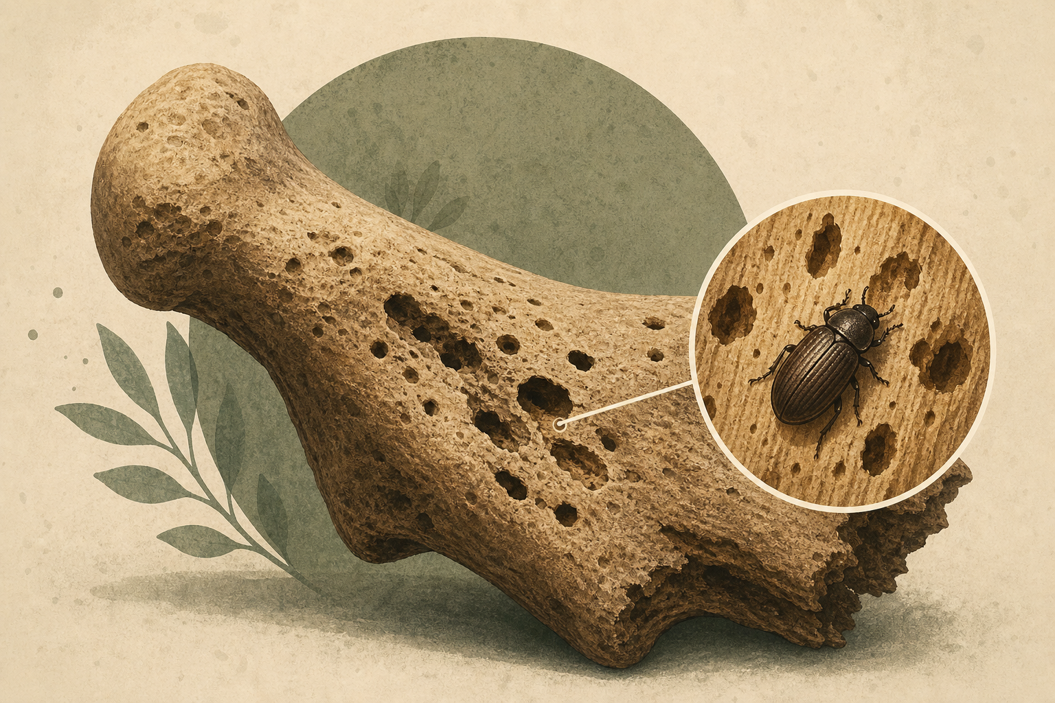 Beetle holes in dinosaur bones reveal what happened to titanosaurs' bodies after death