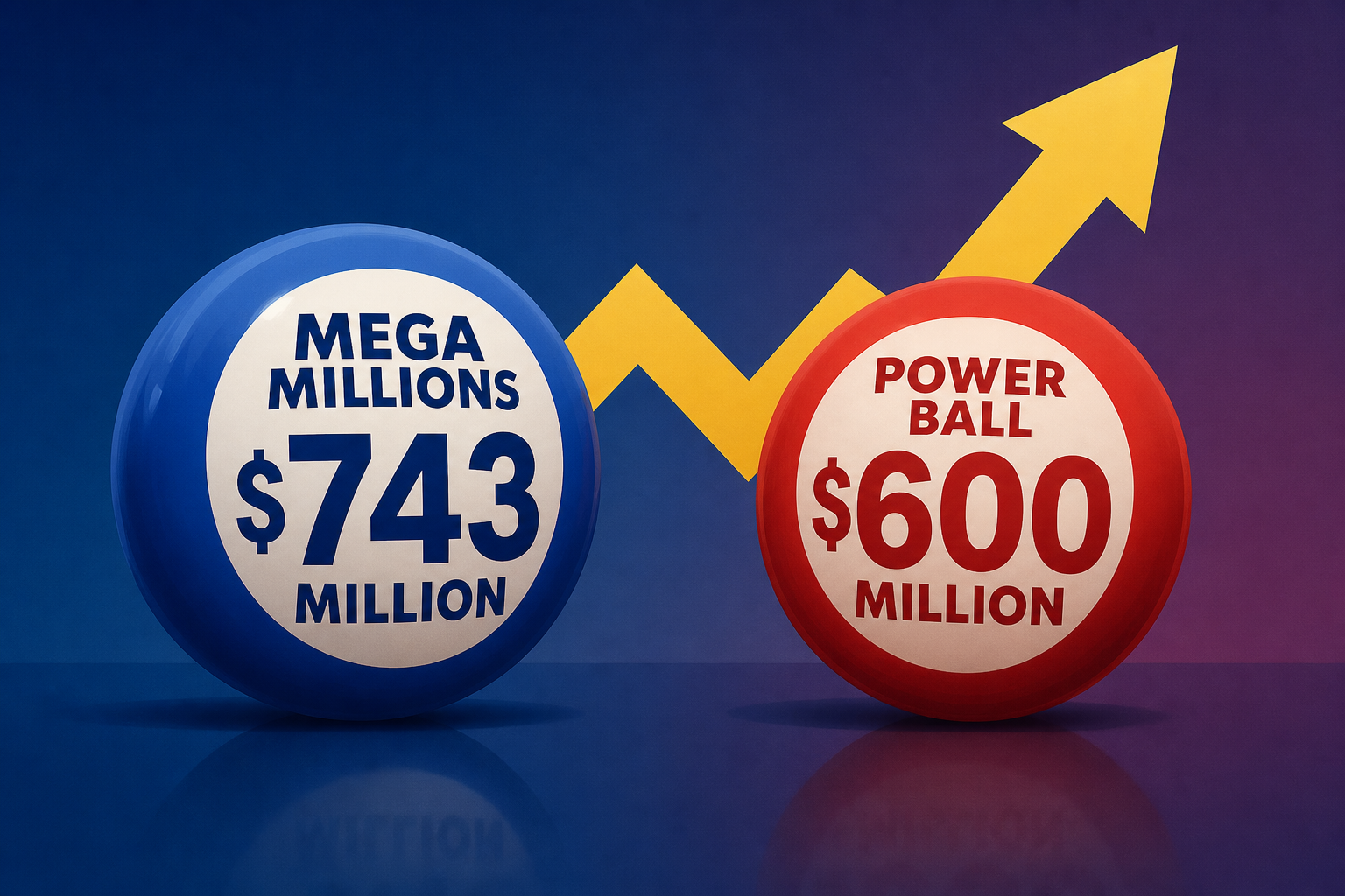 Mega Millions tops $743 million, Powerball reaches $600 million