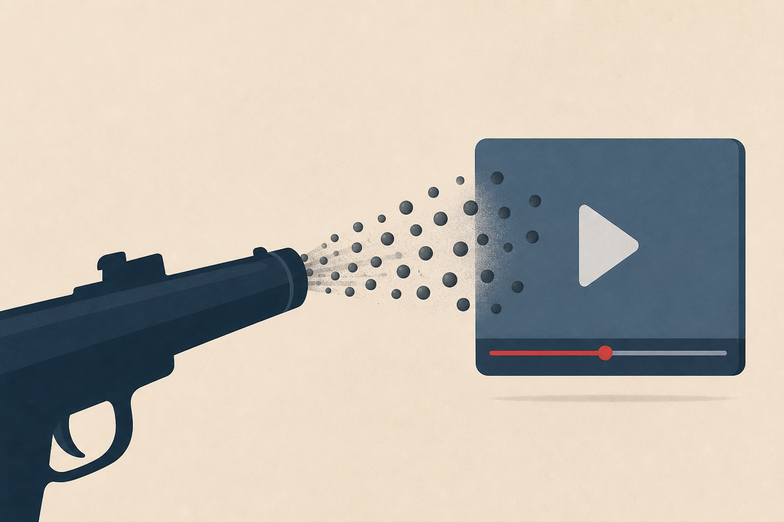 Videos of officers firing 'pellet guns'