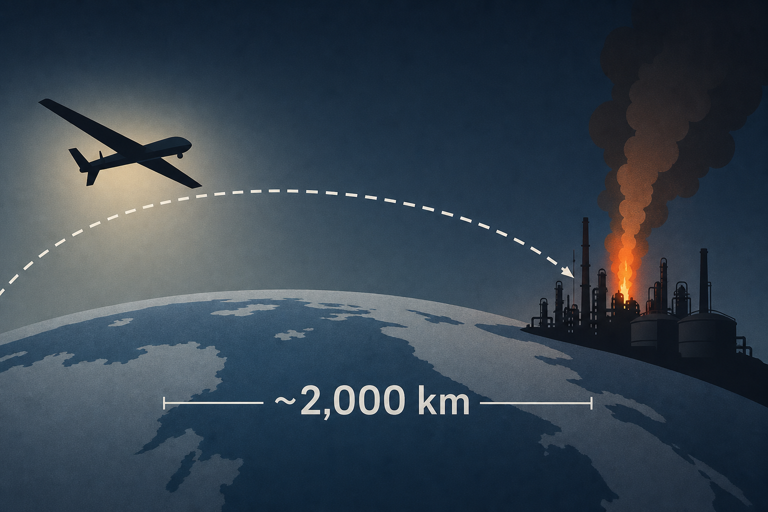 Ukrainian Drones Strike One of Western Siberia’s Largest Oil Refineries Nearly 2,000 km From Border