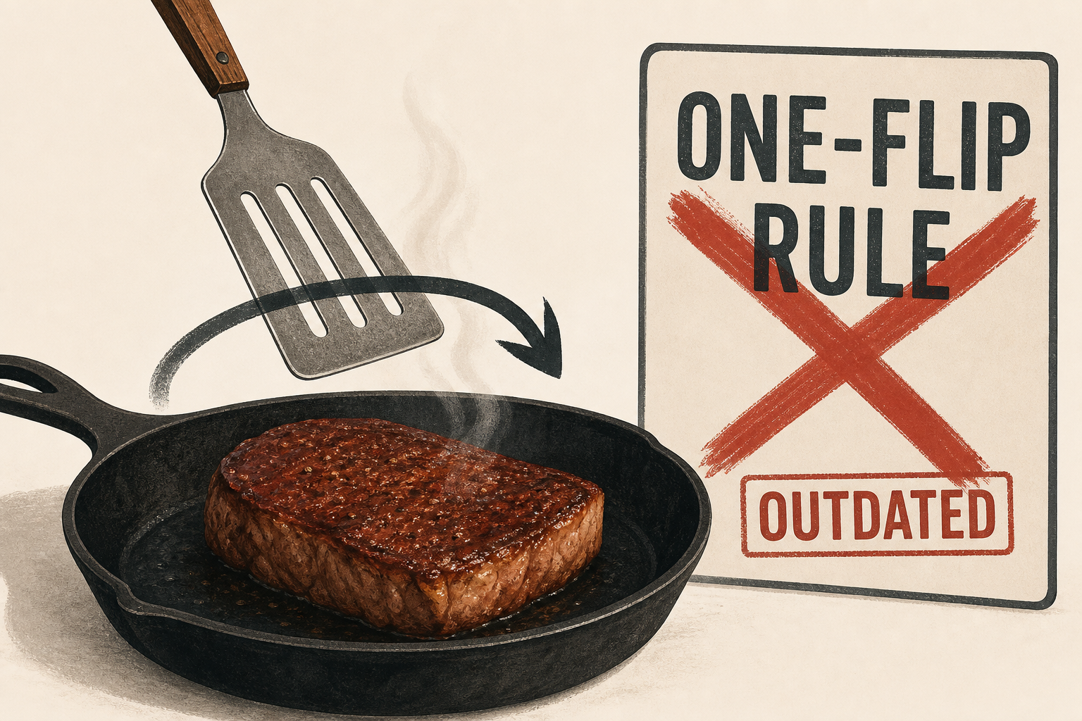 Jess Pryles says the one-flip steak rule is outdated cooking advice