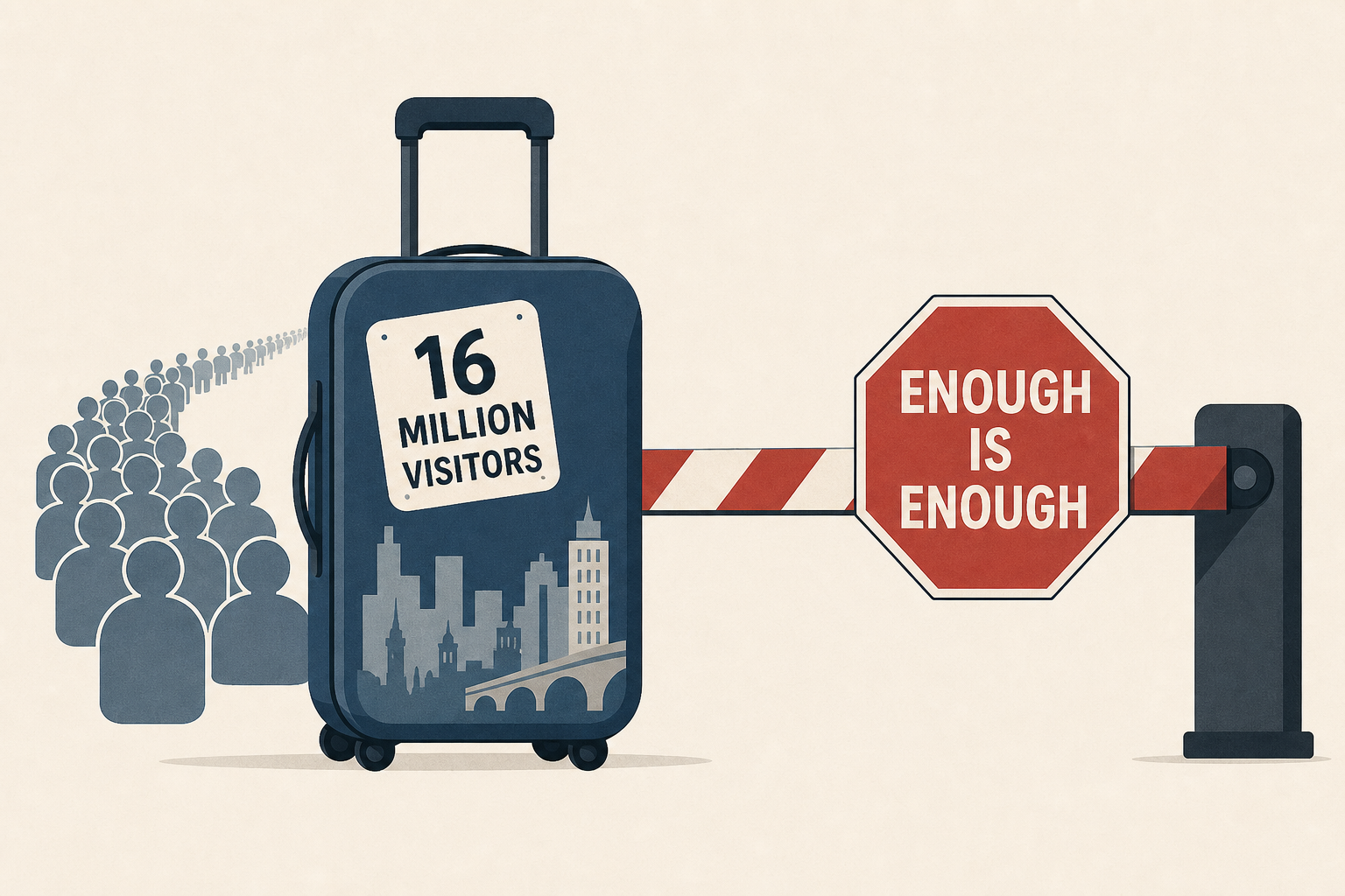 Popular city cracks down on tourism saying 16 million visitors is more than enough
