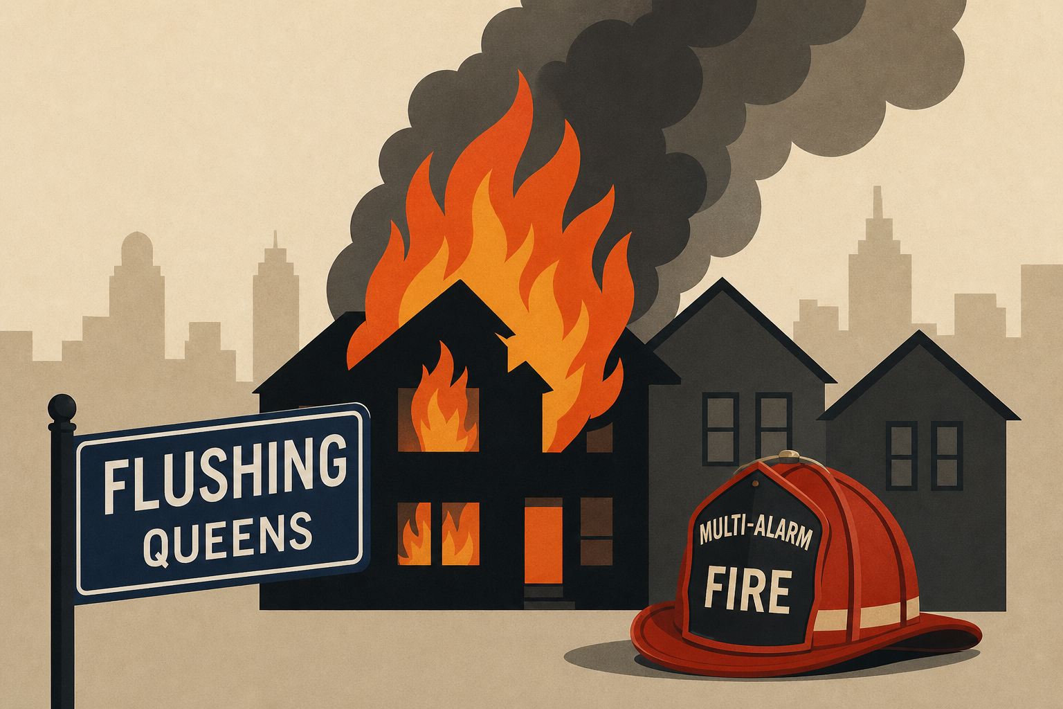 Multi-alarm fire damages several homes in Flushing, Queens; multiple injuries reported