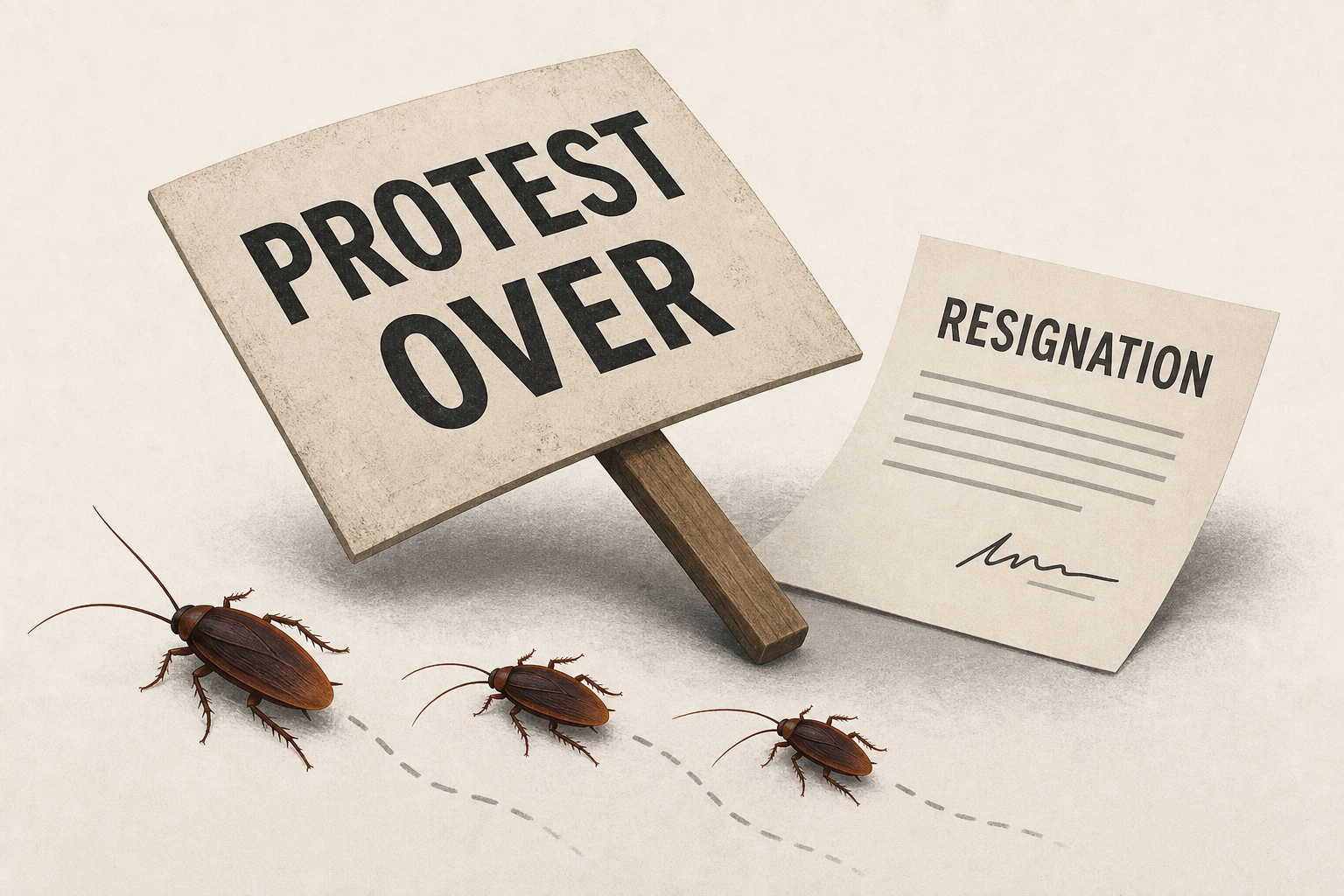 India news: 'Cockroaches' end protest after minister resigns