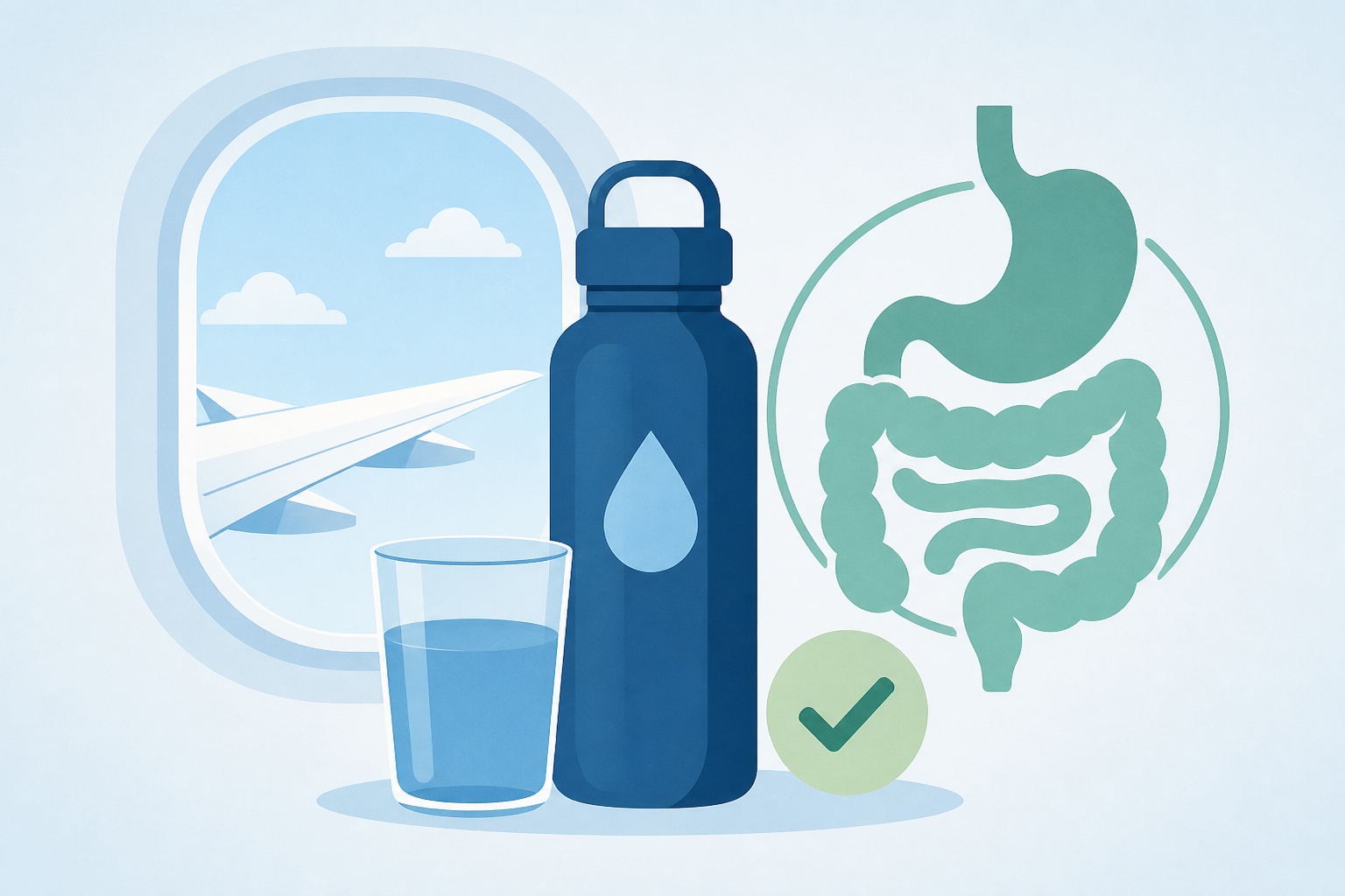 Flight dehydration and bloating tips from health nutrition experts