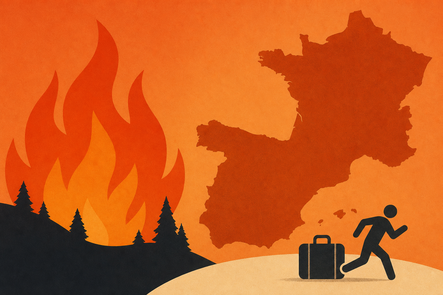 Wildfires in France and Spain force more than 250,000 to flee as crews continue to battle untamed blazes