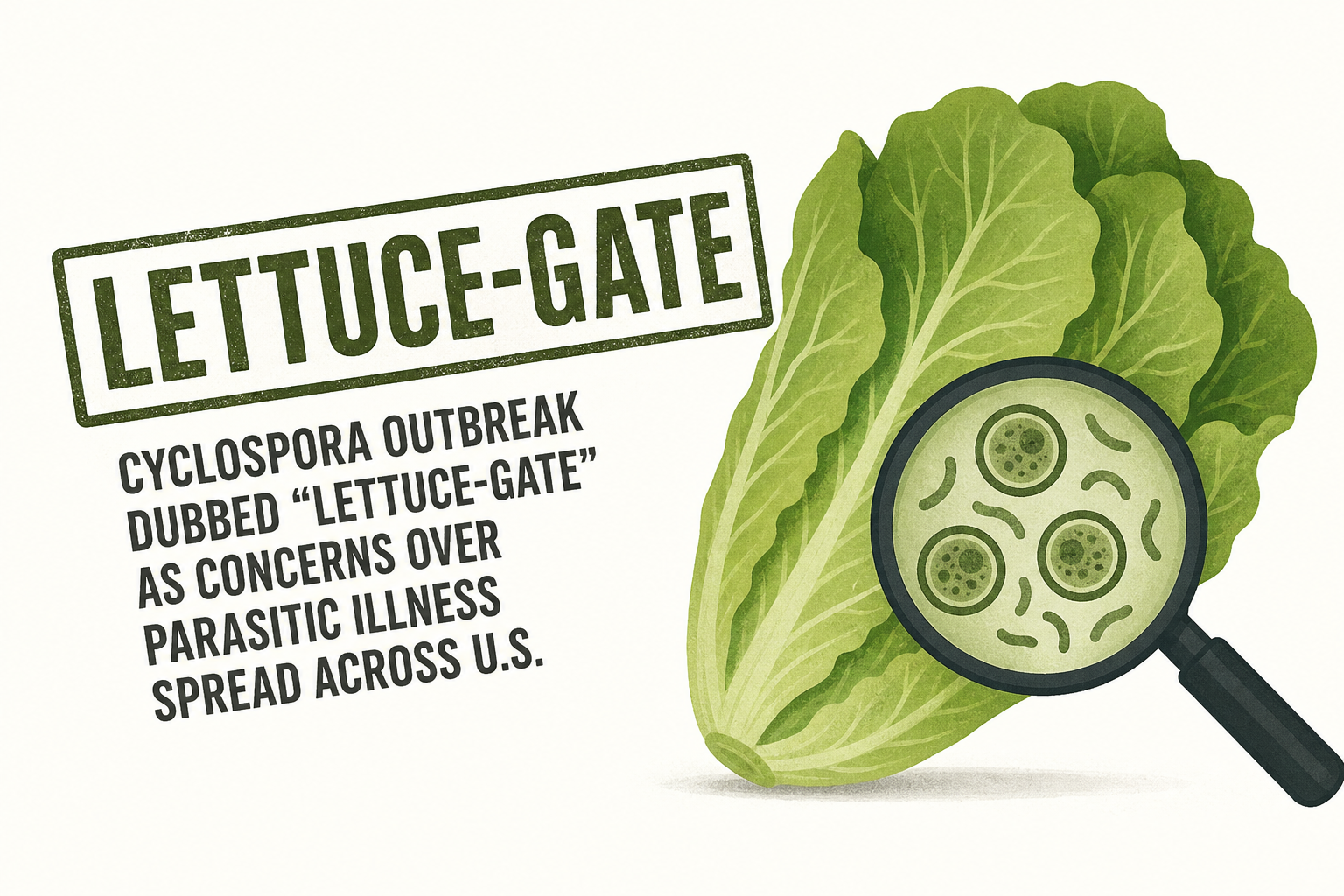 Cyclospora outbreak dubbed "lettuce-gate" as concerns over parasitic illness spread across U.S.