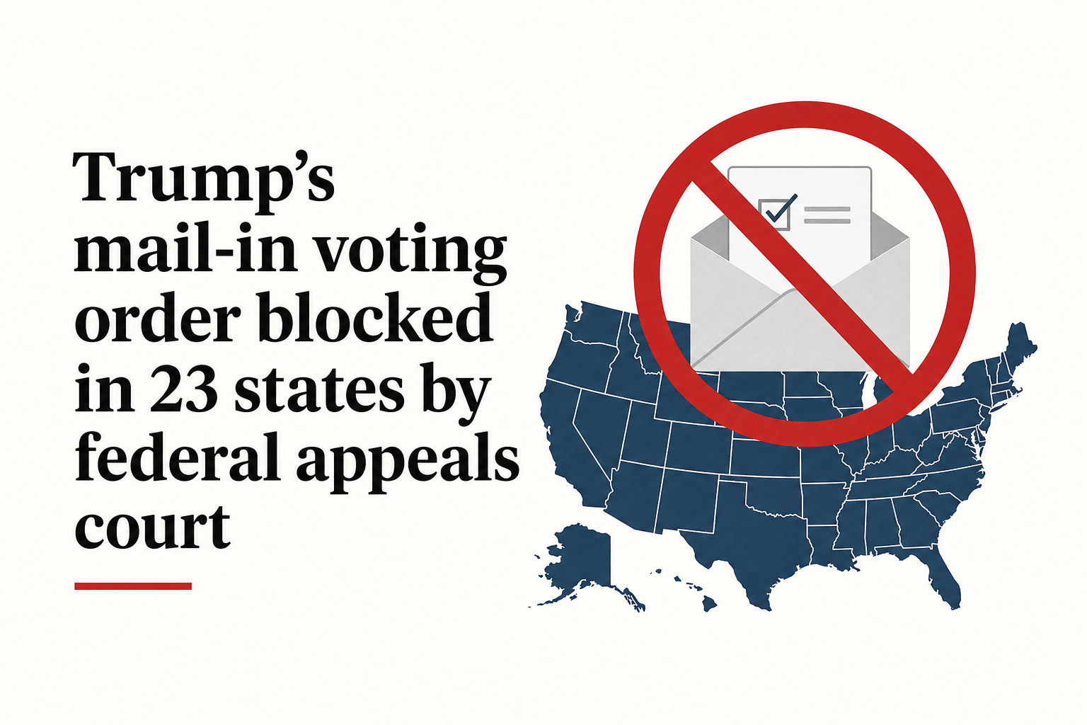 Trump's mail-in voting order blocked in 23 states by federal appeals court