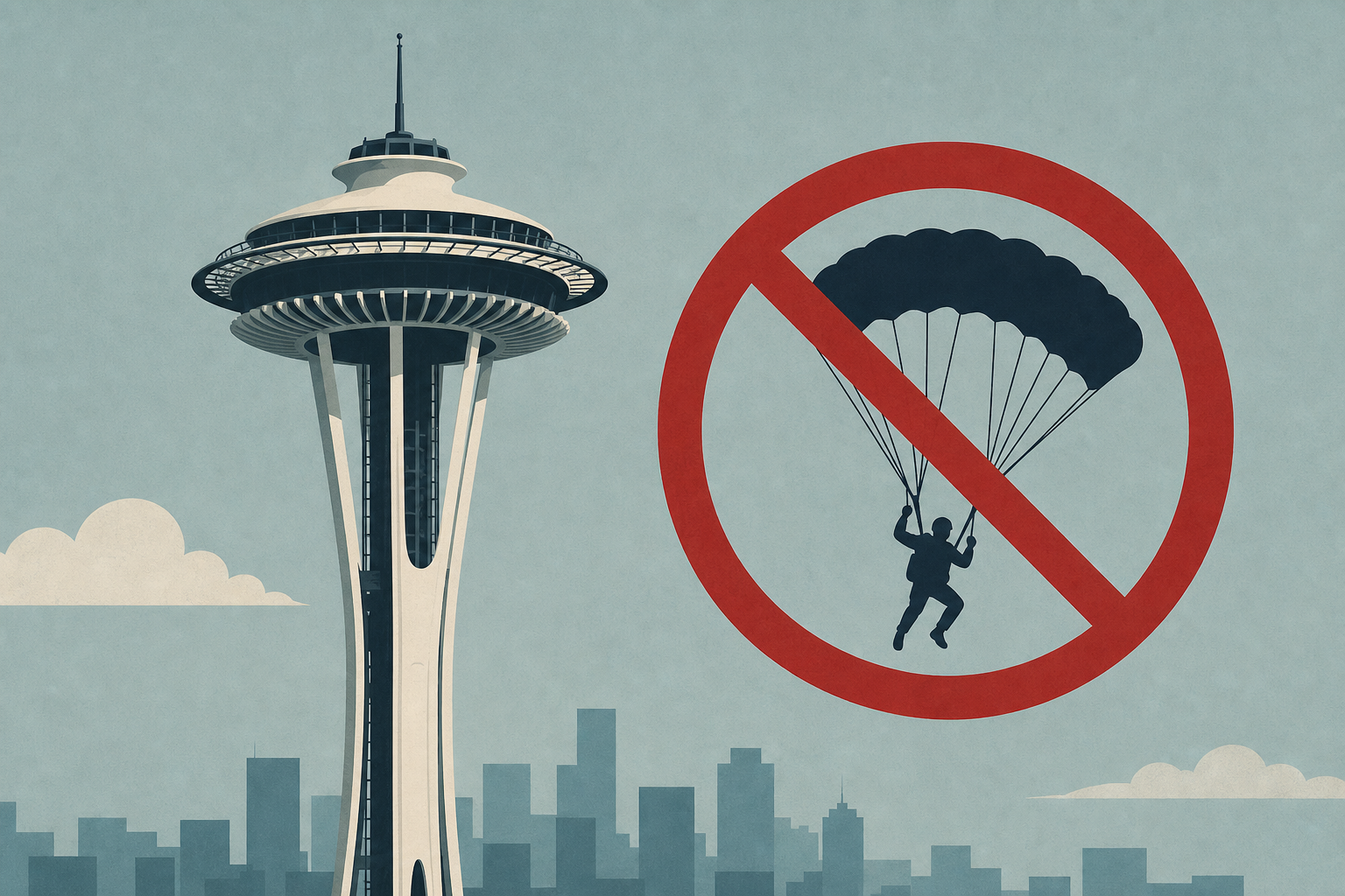 BASE jumpers who parachuted off Space Needle observation deck face trespassing charges