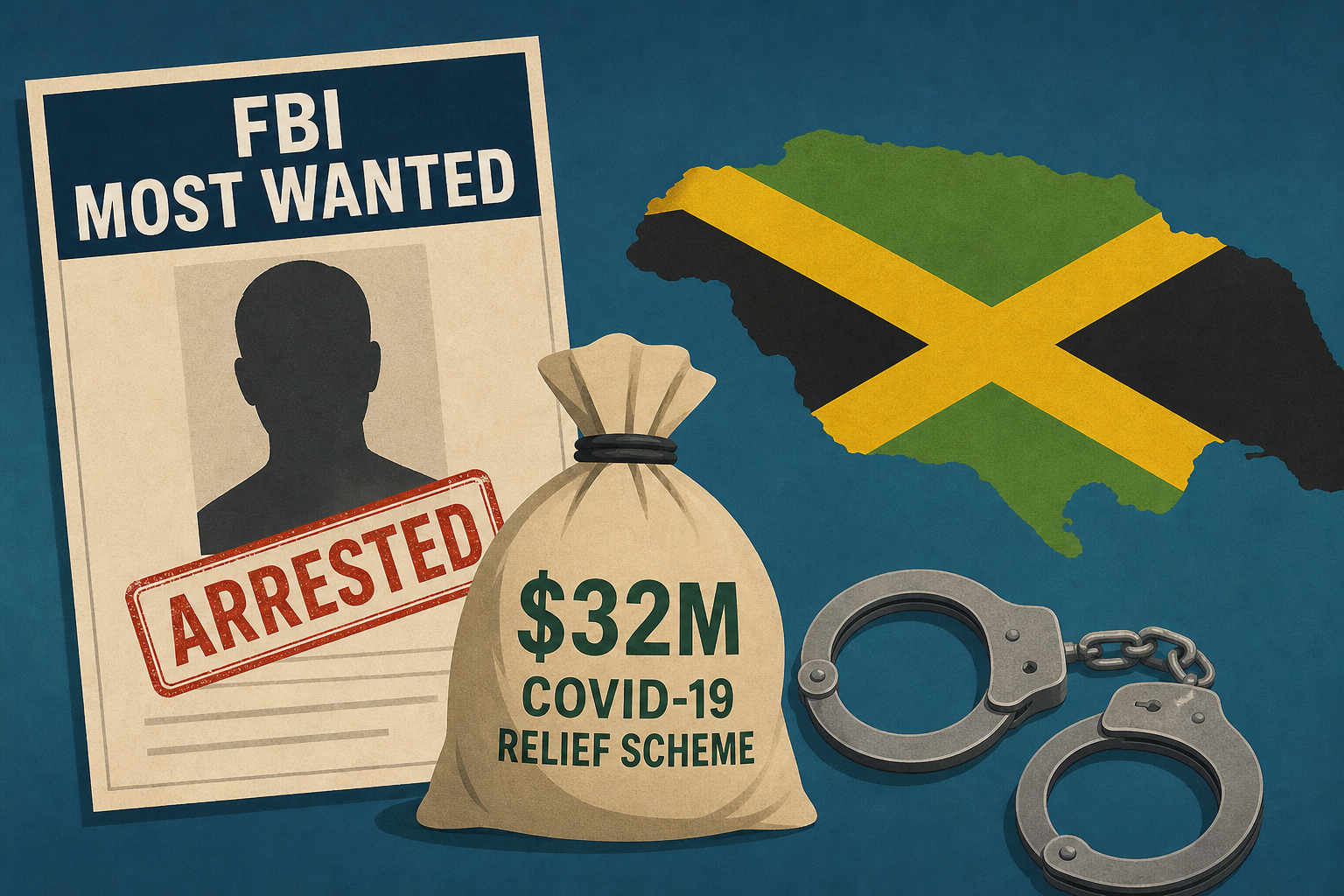 FBI 'Most Wanted' fraud suspect arrested in Jamaica over alleged $32M COVID-19 relief scheme