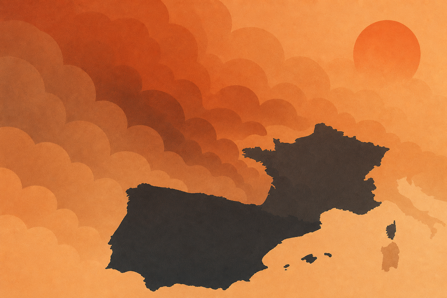 Wildfire Smoke Chokes Skies in Spain and France