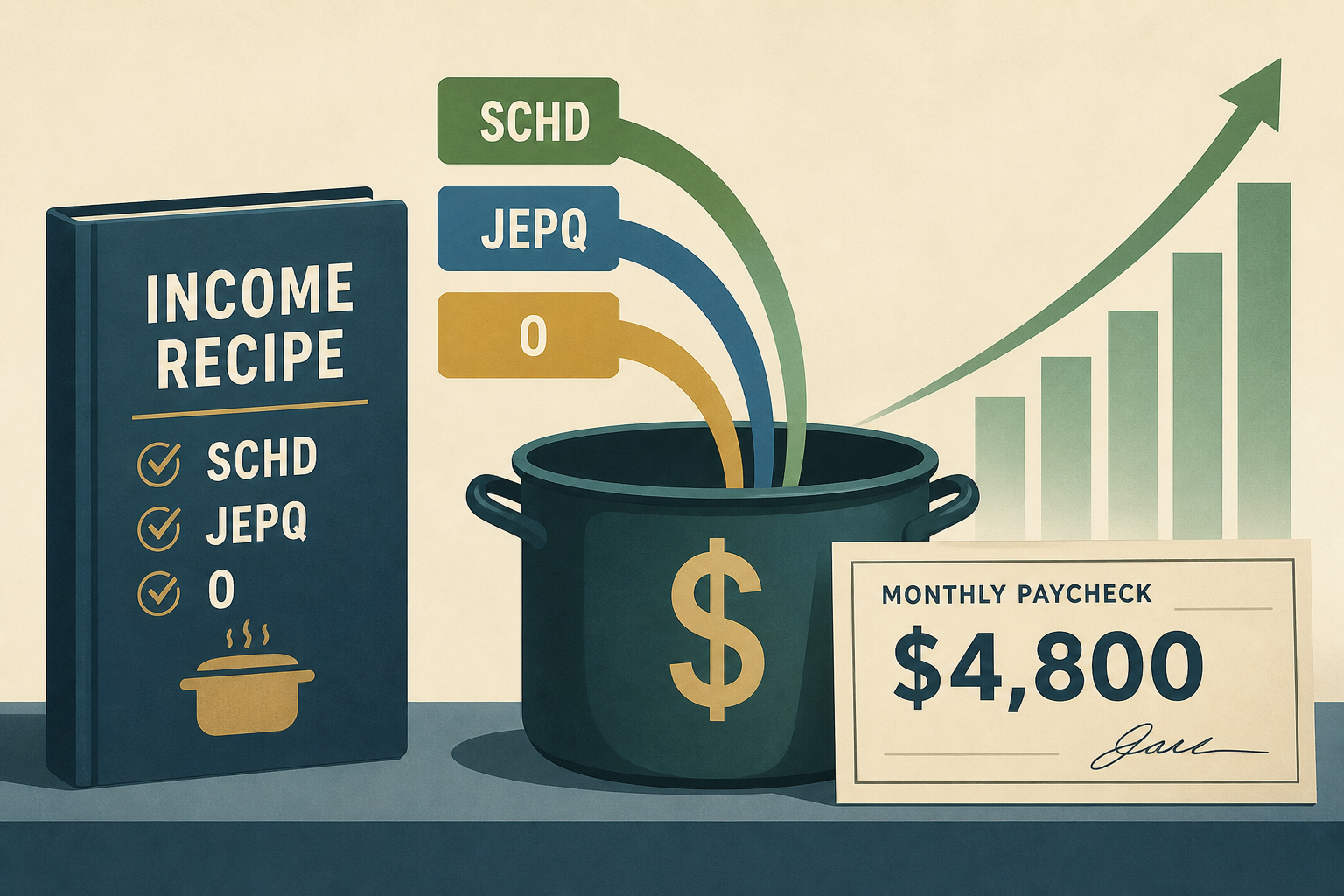 How a 67-Year-Old Built a $4,800 Monthly Paycheck Around SCHD, JEPQ, and O