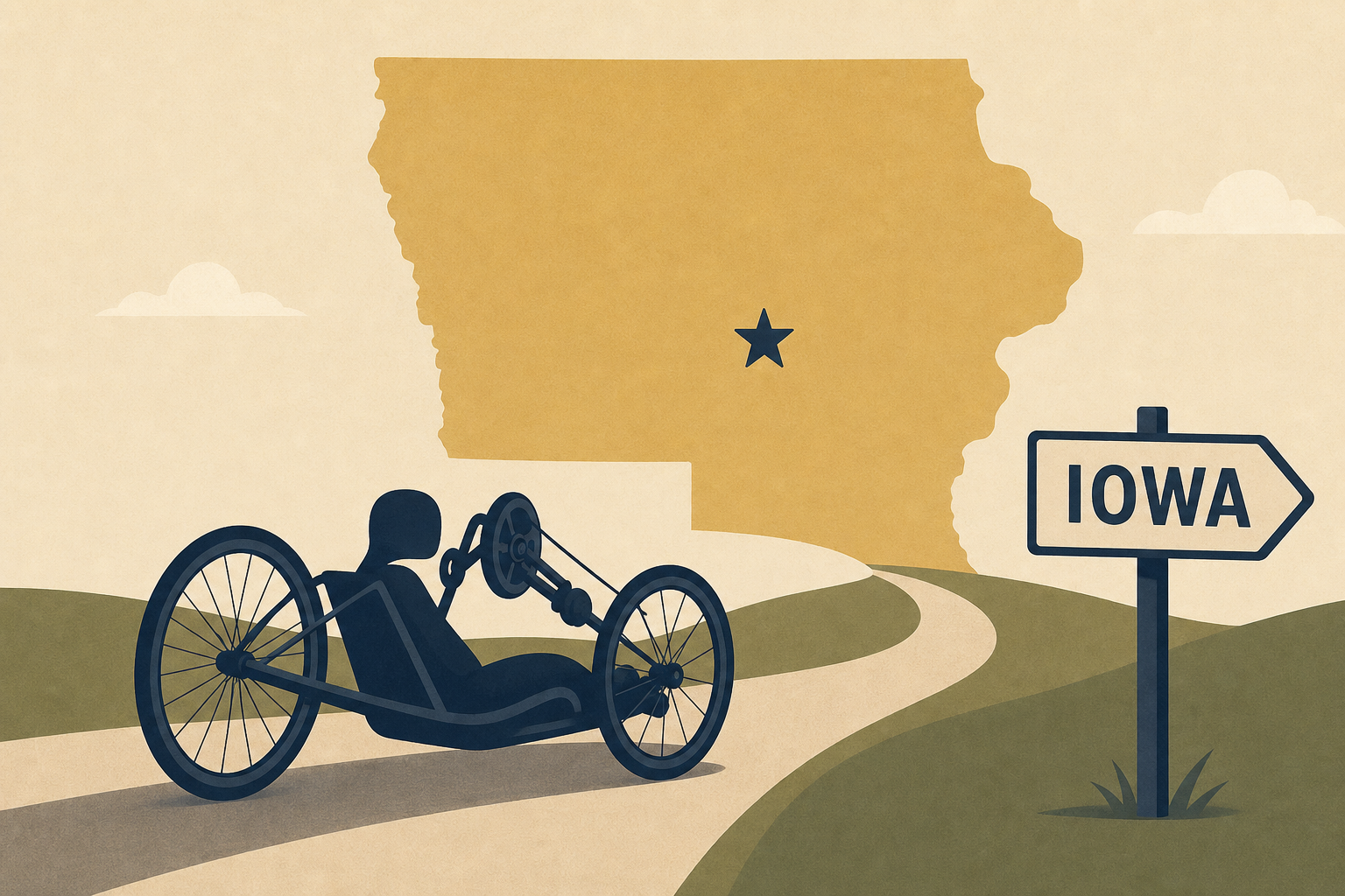 Senate candidate Josh Turek handcycles the Iowa campaign trail