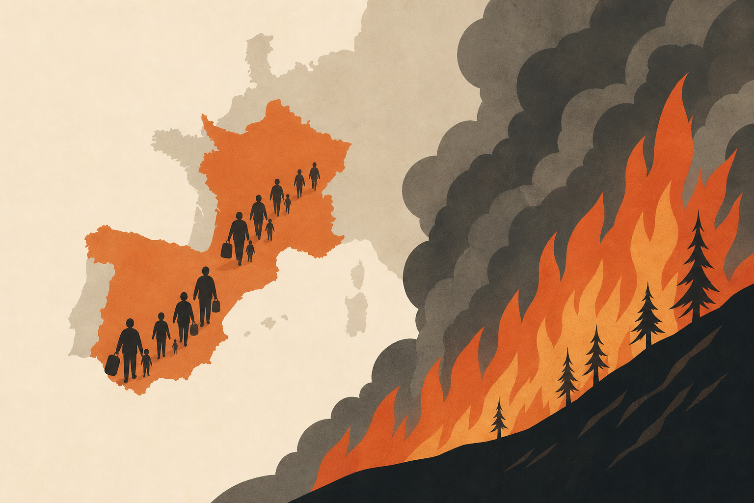 More than 300,000 displaced in France and Spain as exhausted firefighters battle wildfires