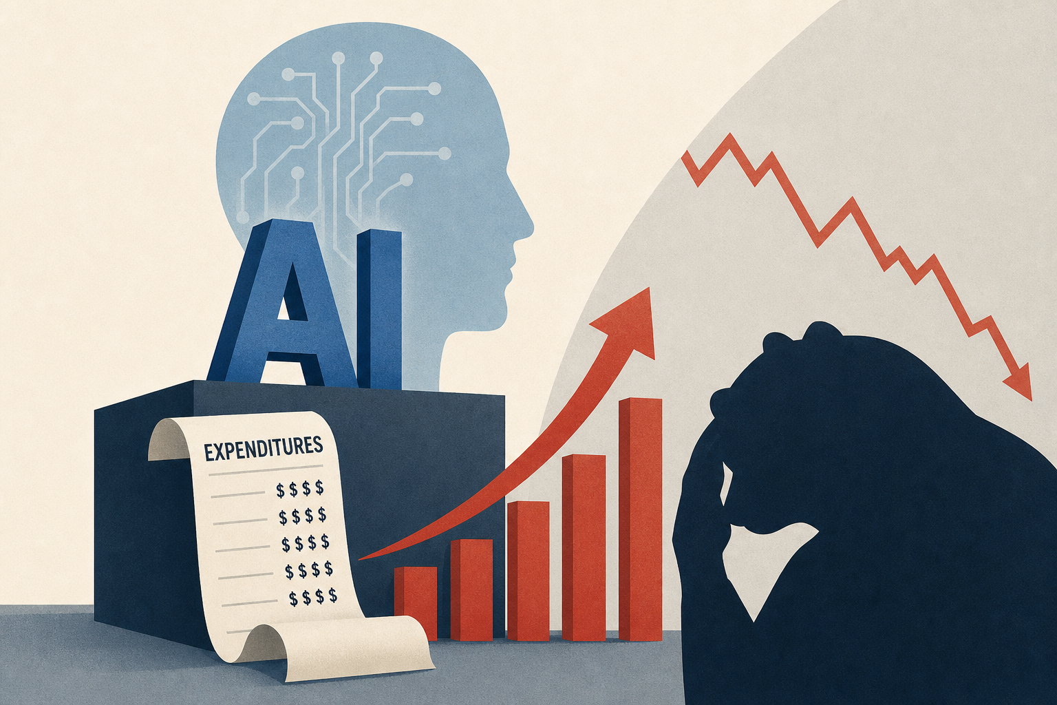 AI leader Alphabet's expenditures surge, making investors nervous