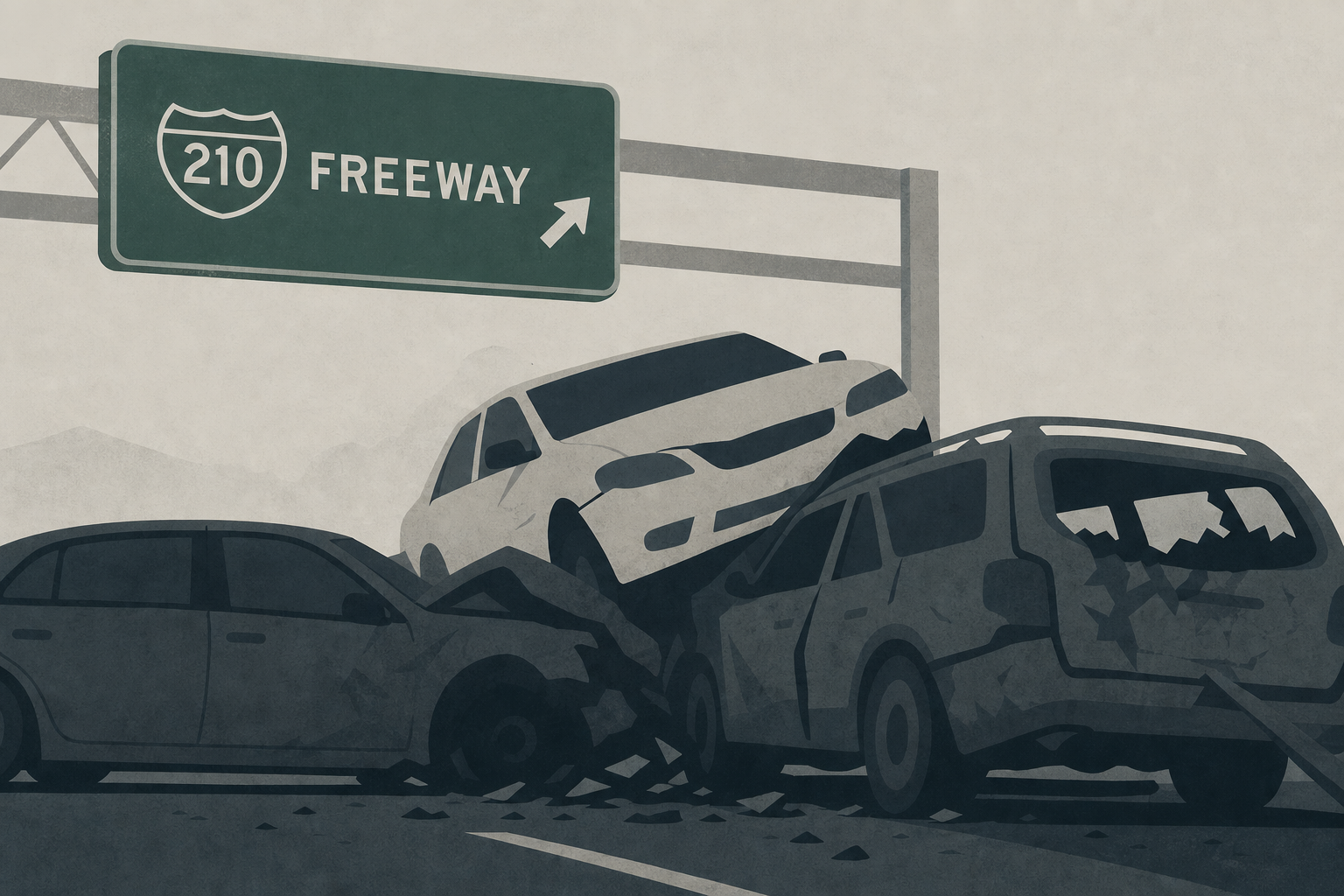 Horrifying footage shows chaos moments after massive pileup on 210 Freeway