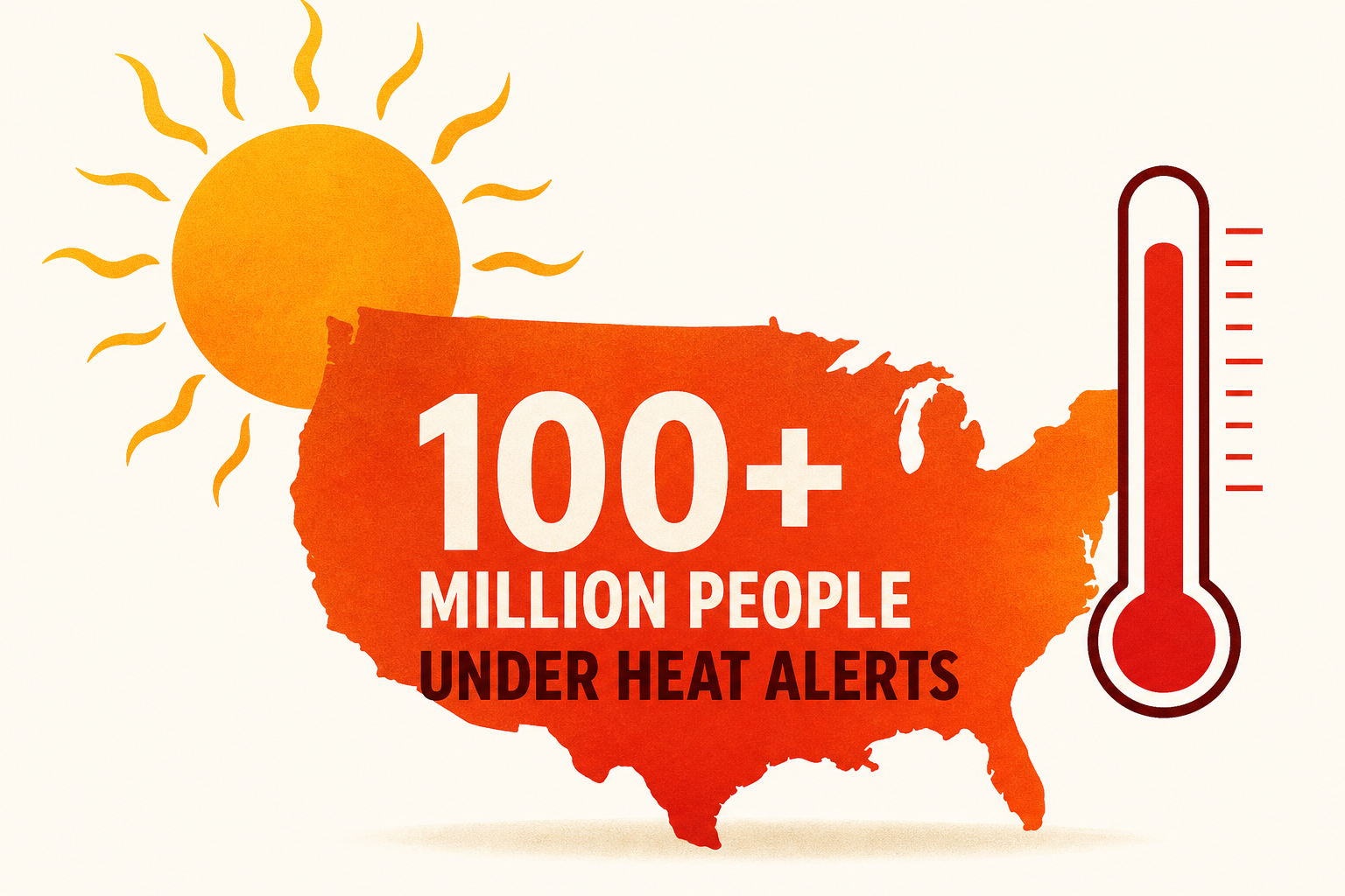 Sizzling US temperatures put more than 100 million people under heat alerts