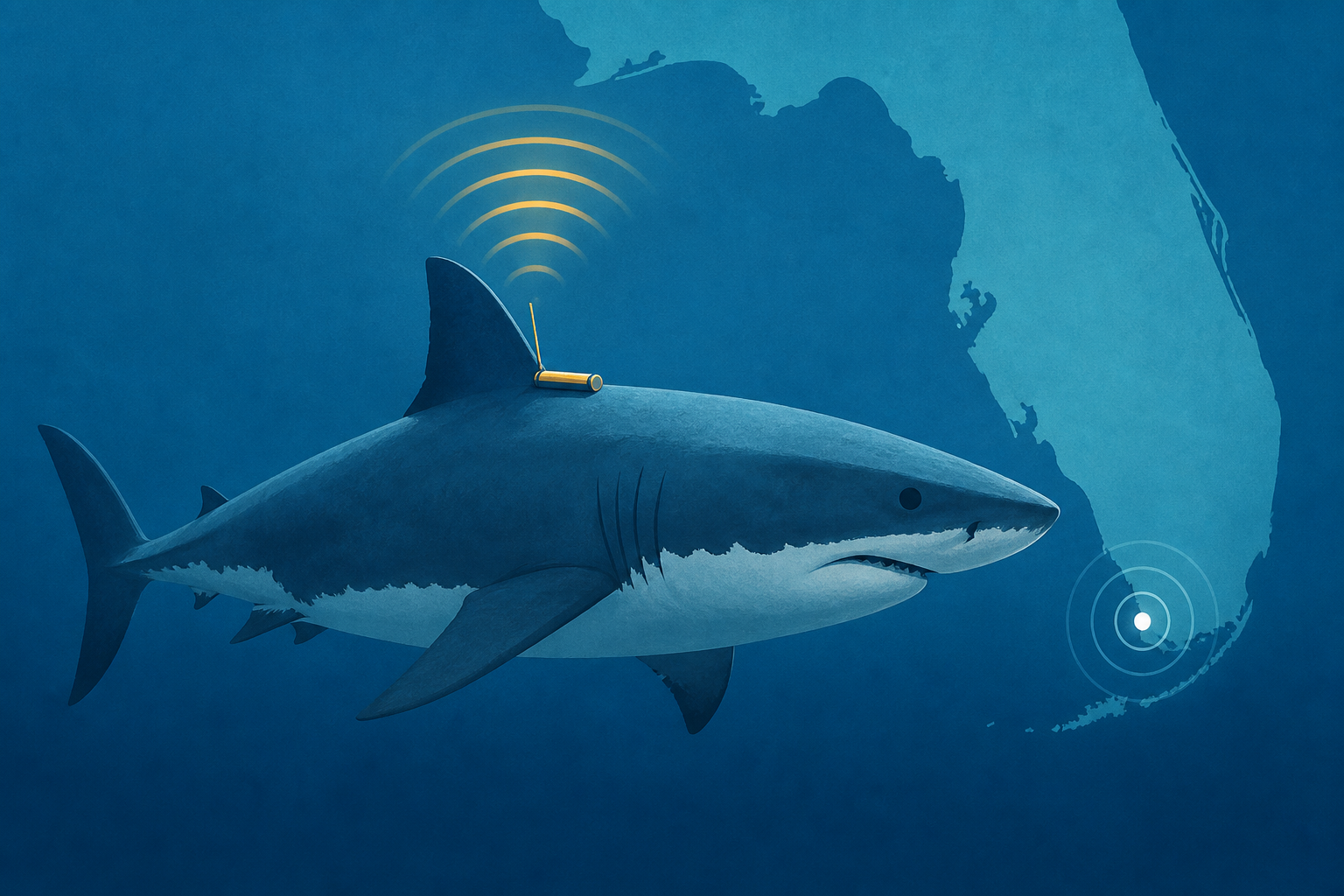 1,400-pound great white shark stuns scientists with new ping off Florida coast