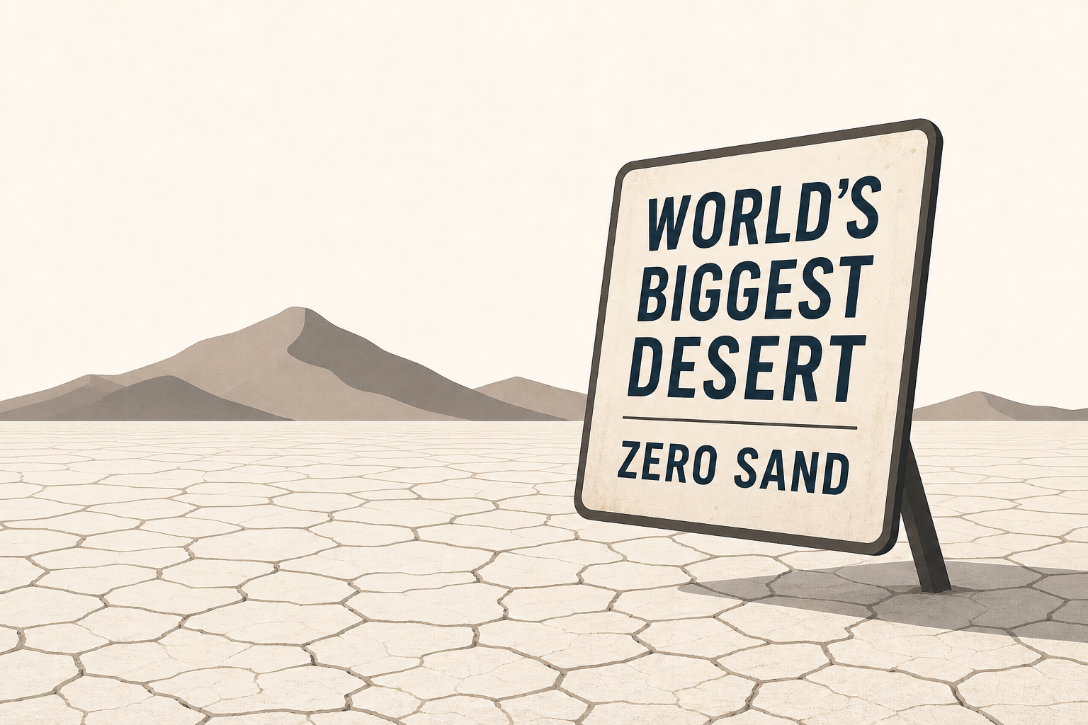 The world’s biggest desert has zero sand and it is not where you think