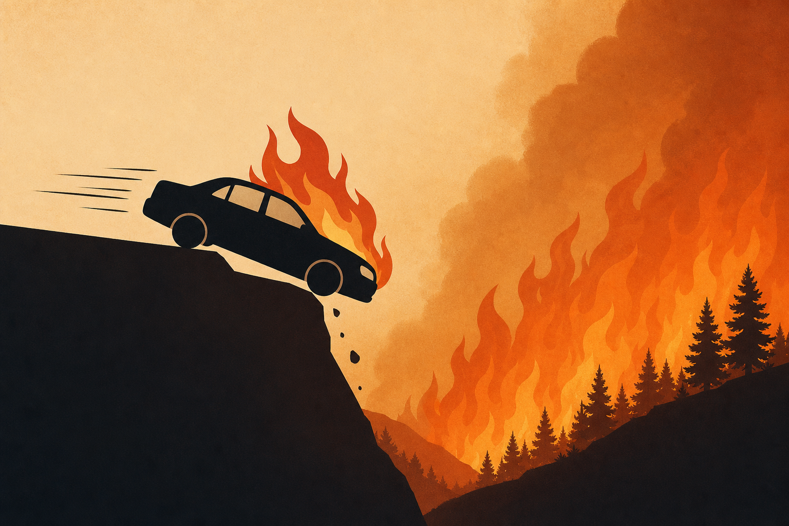 Man Convicted of Shoving Flaming Car Into Gully, Igniting Giant Wildfire