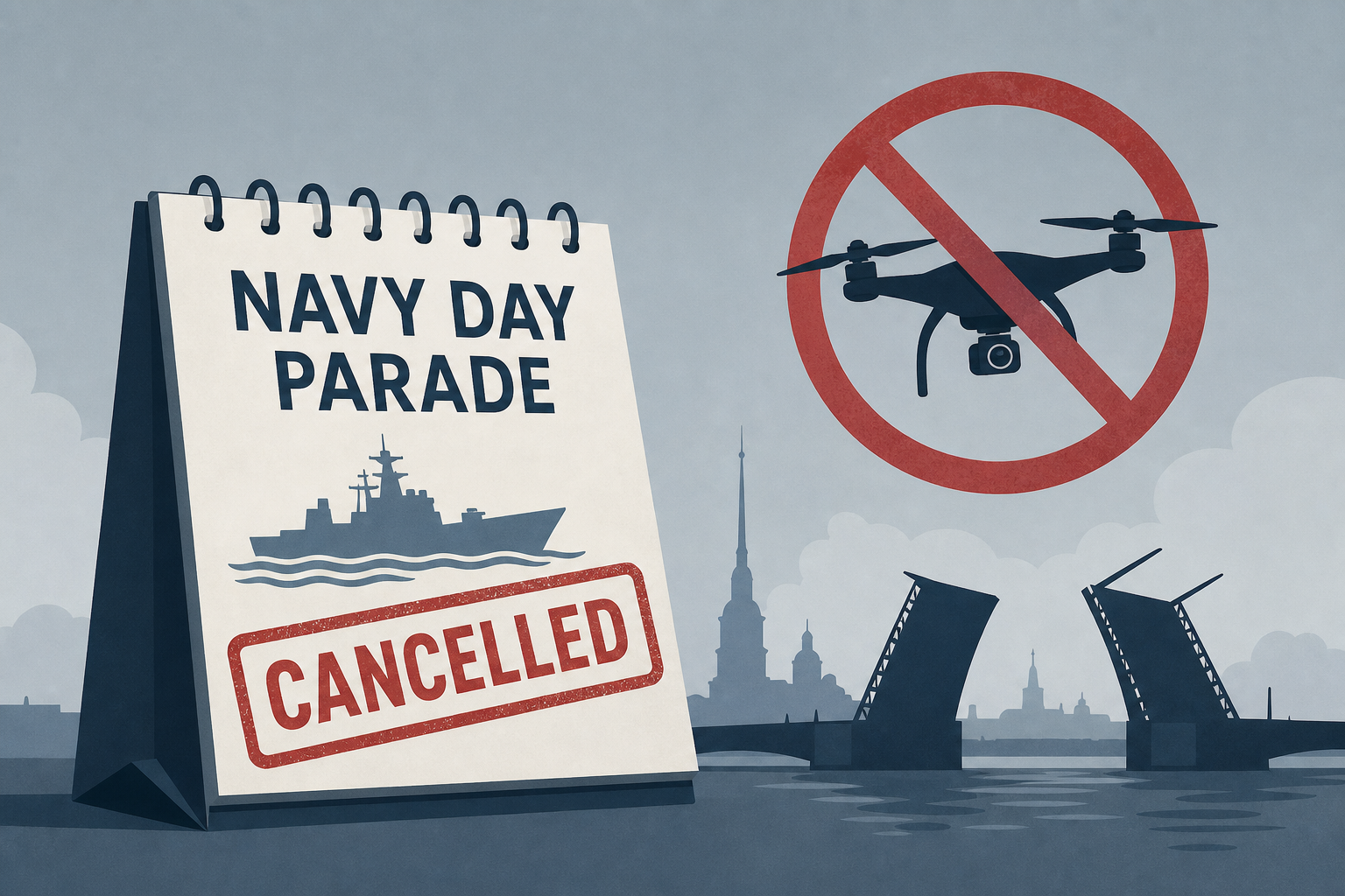 Russia cancels St. Petersburg Navy Day parade for second straight year amid Ukrainian drone threat