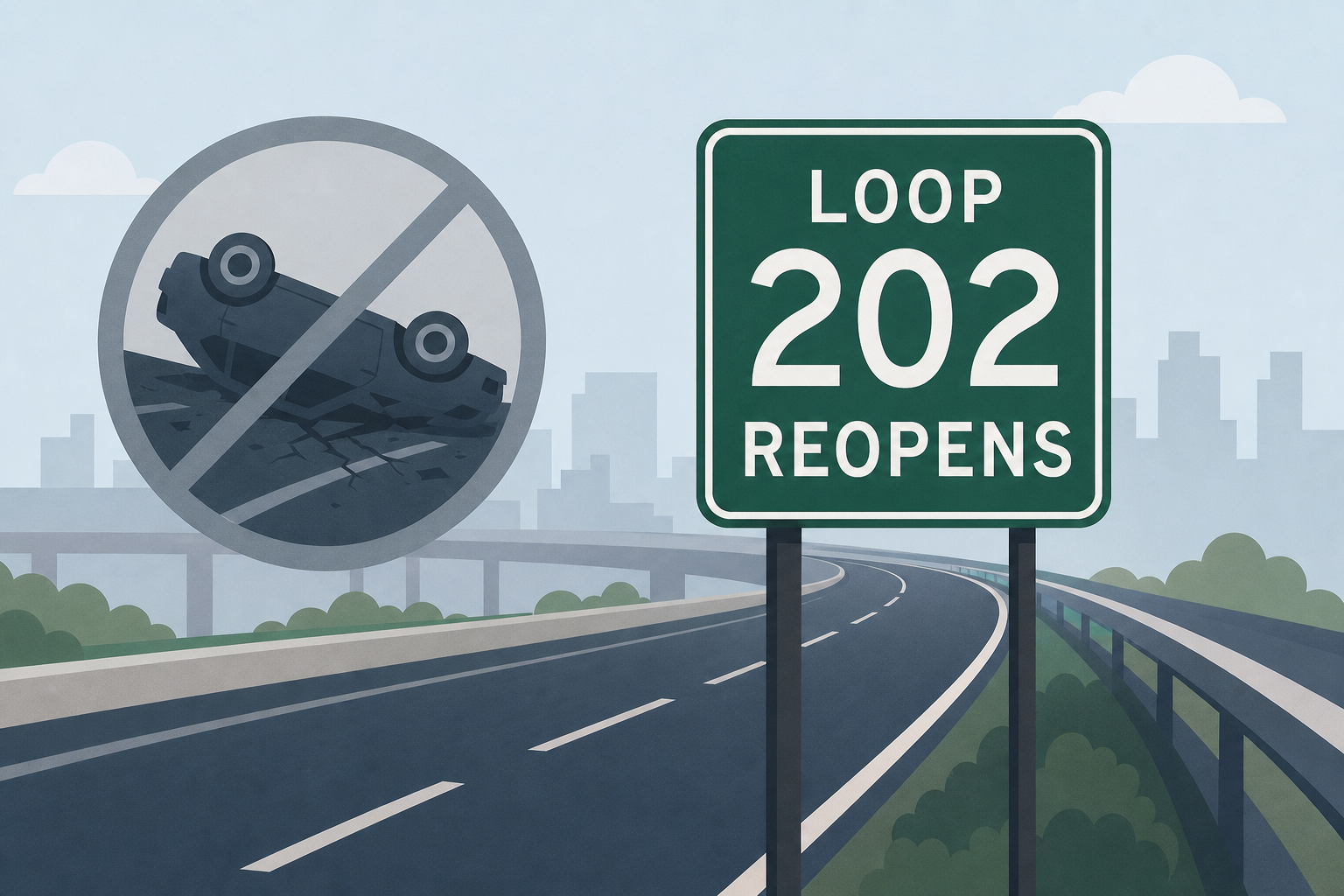 Loop 202 reopens after deadly crash