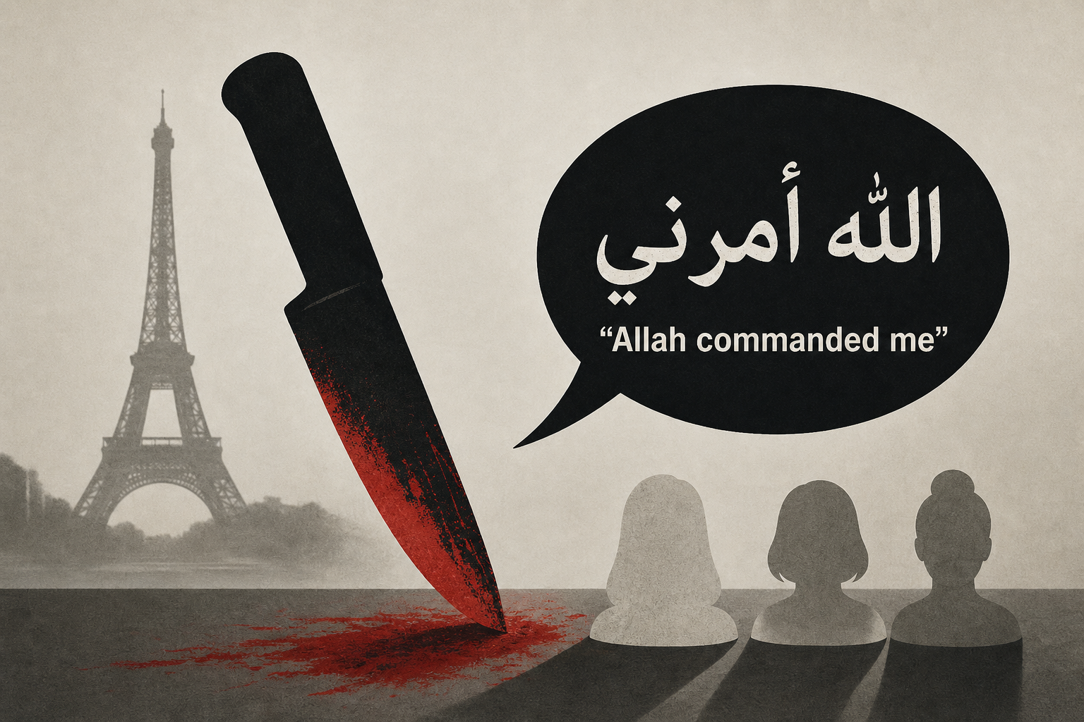 Crazed Paris terrorist cuts down 3 women, then screams, 'Allah commanded me'