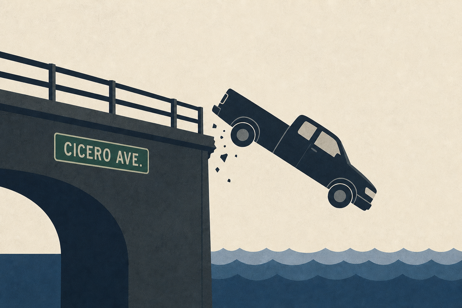 4 suburban teens ID'd after pickup truck plunges off Cicero Ave. bridge on SW Side