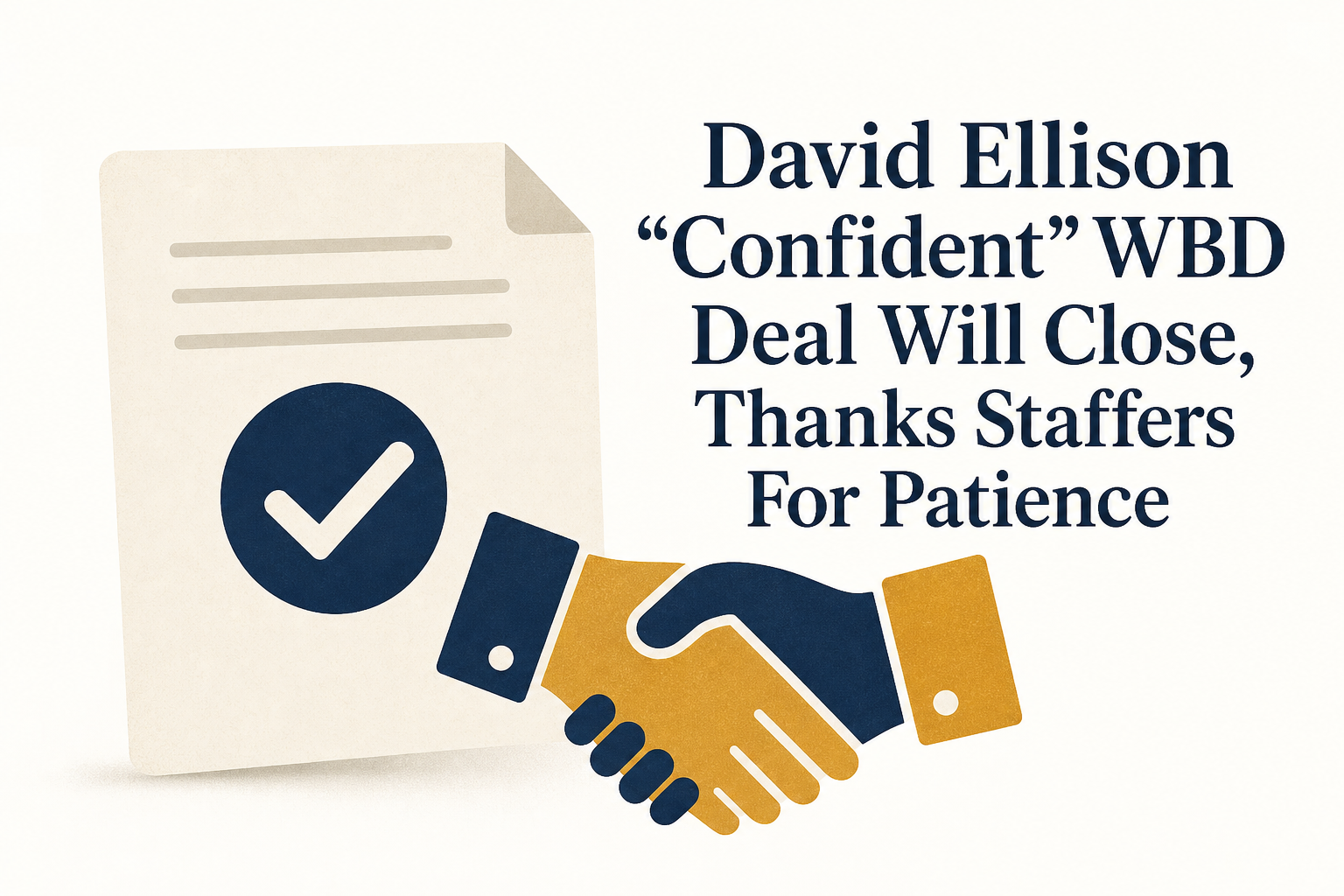 David Ellison "Confident" WBD Deal Will Close, Thanks Staffers For Patience