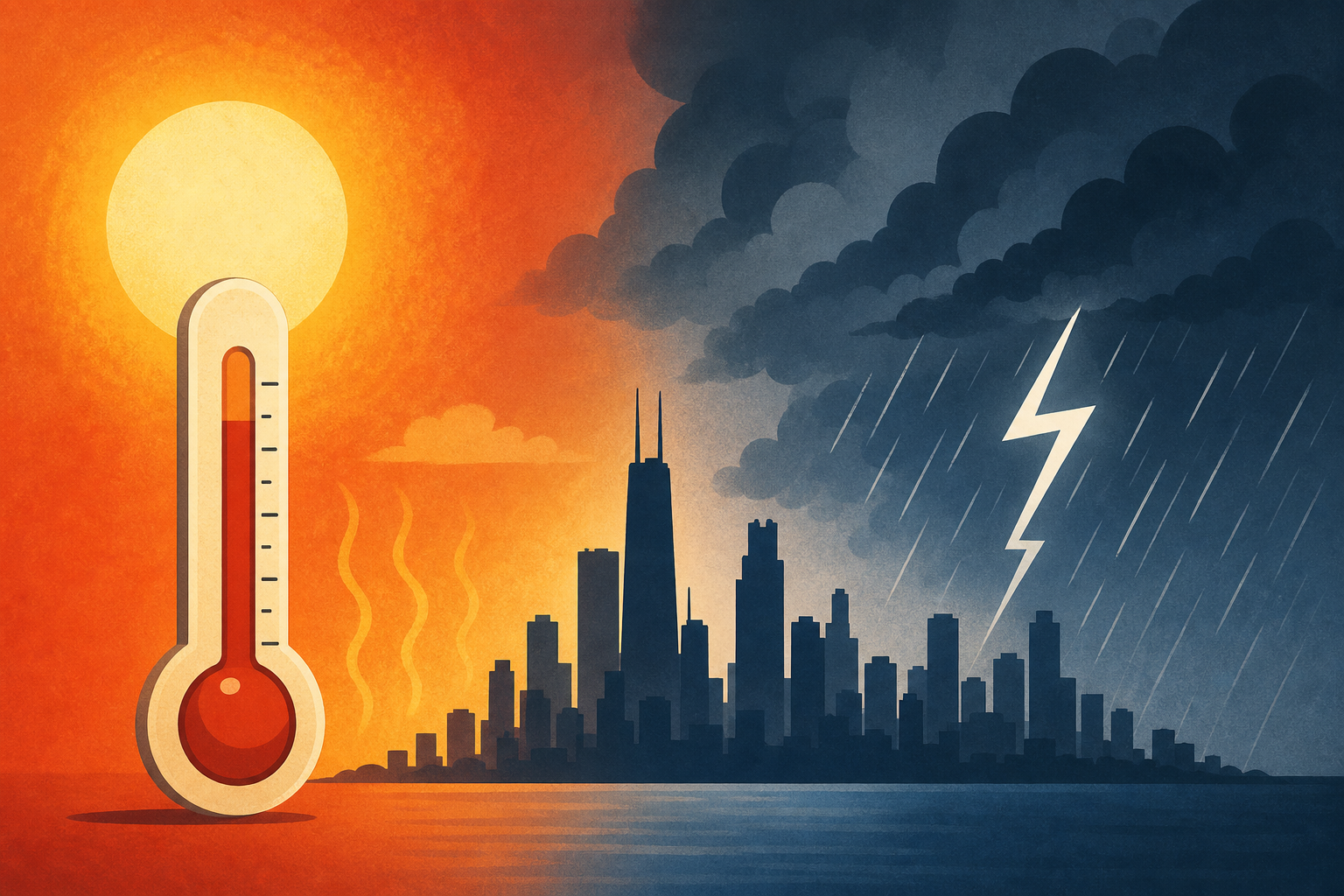 Chicago weather: Extreme heat warning and severe storms possible