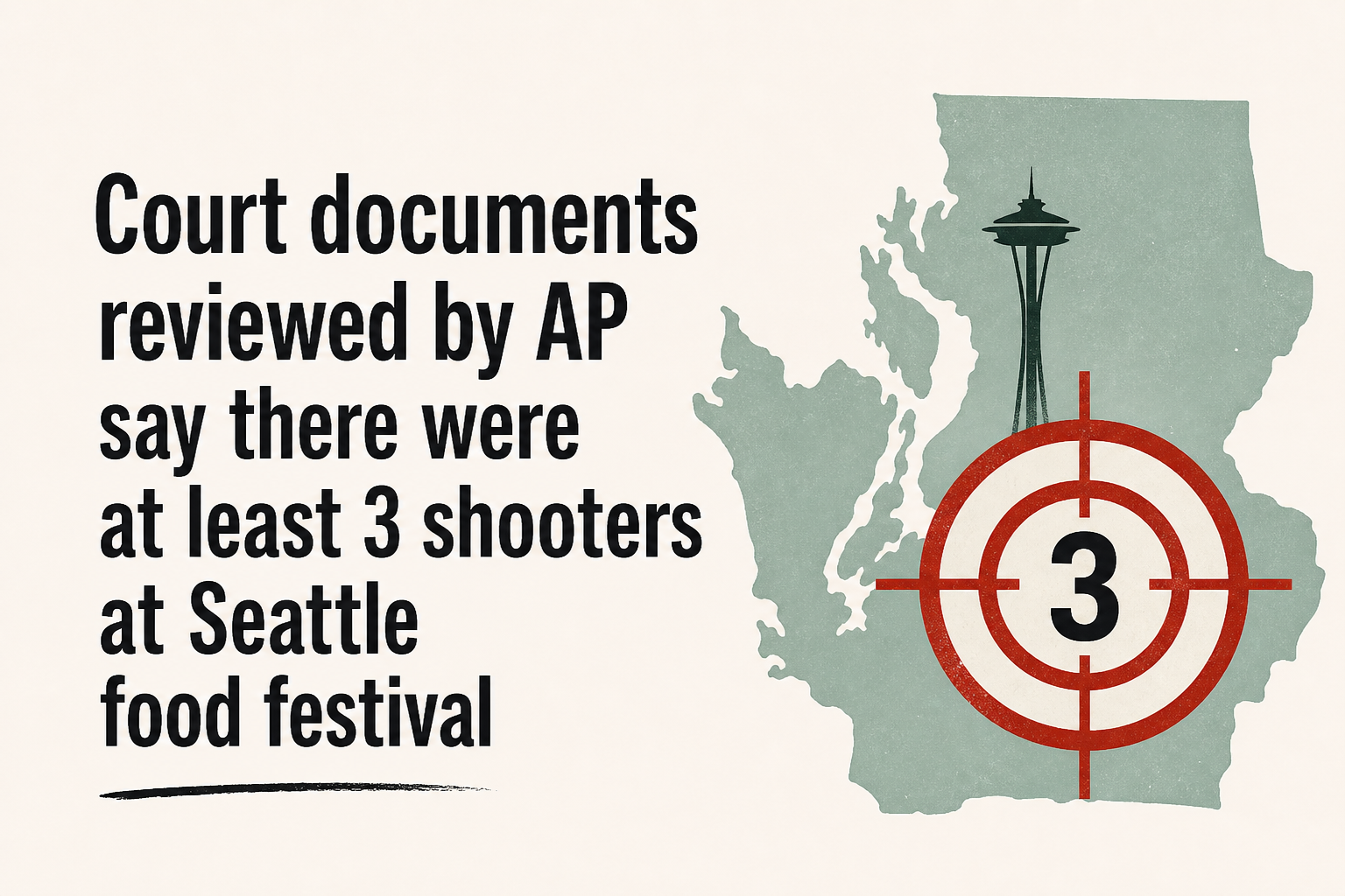 Court documents reviewed by AP say there were at least 3 shooters at Seattle food festival