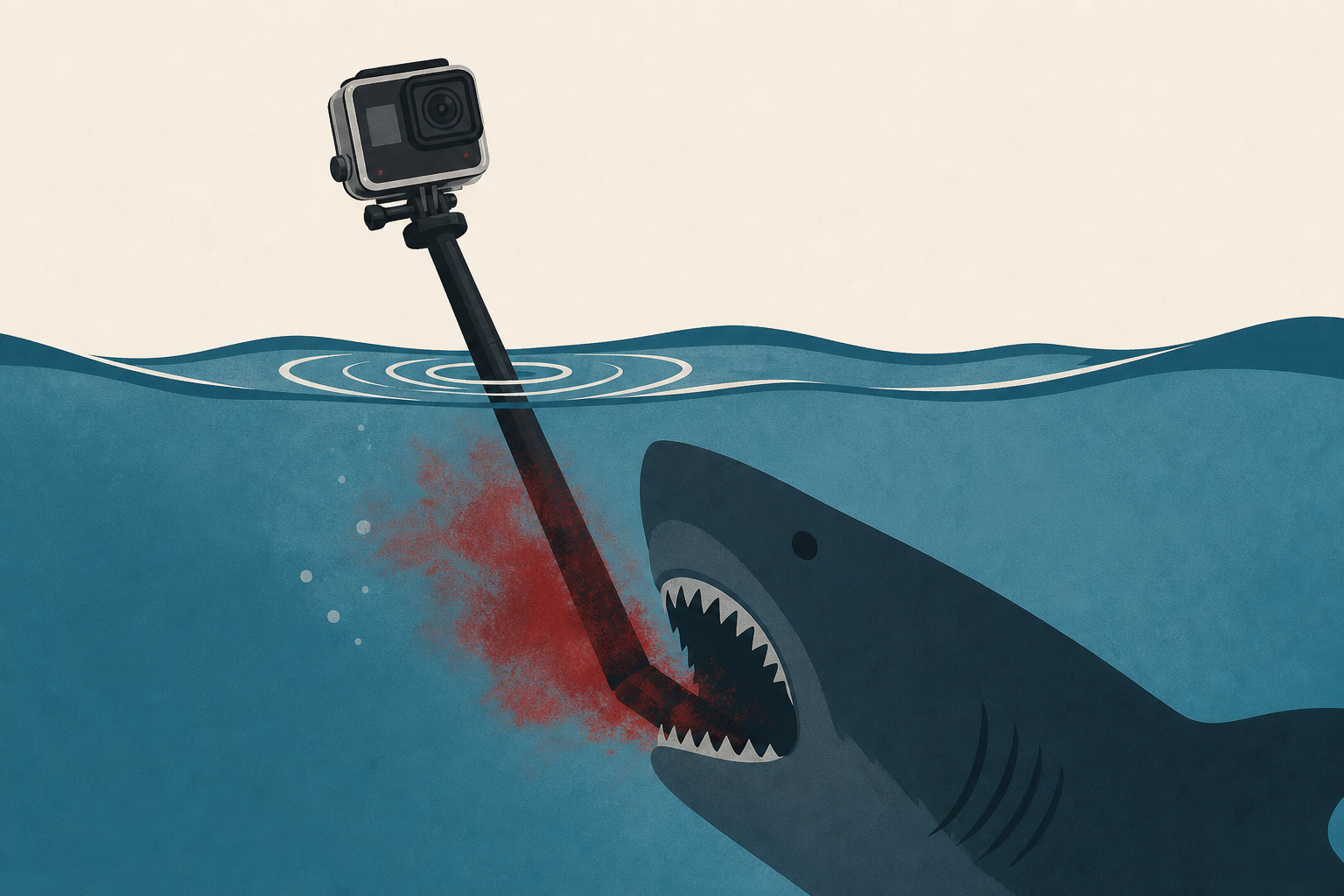 Influencer somehow survives savage caught-on-camera shark attack that nearly cost him his leg