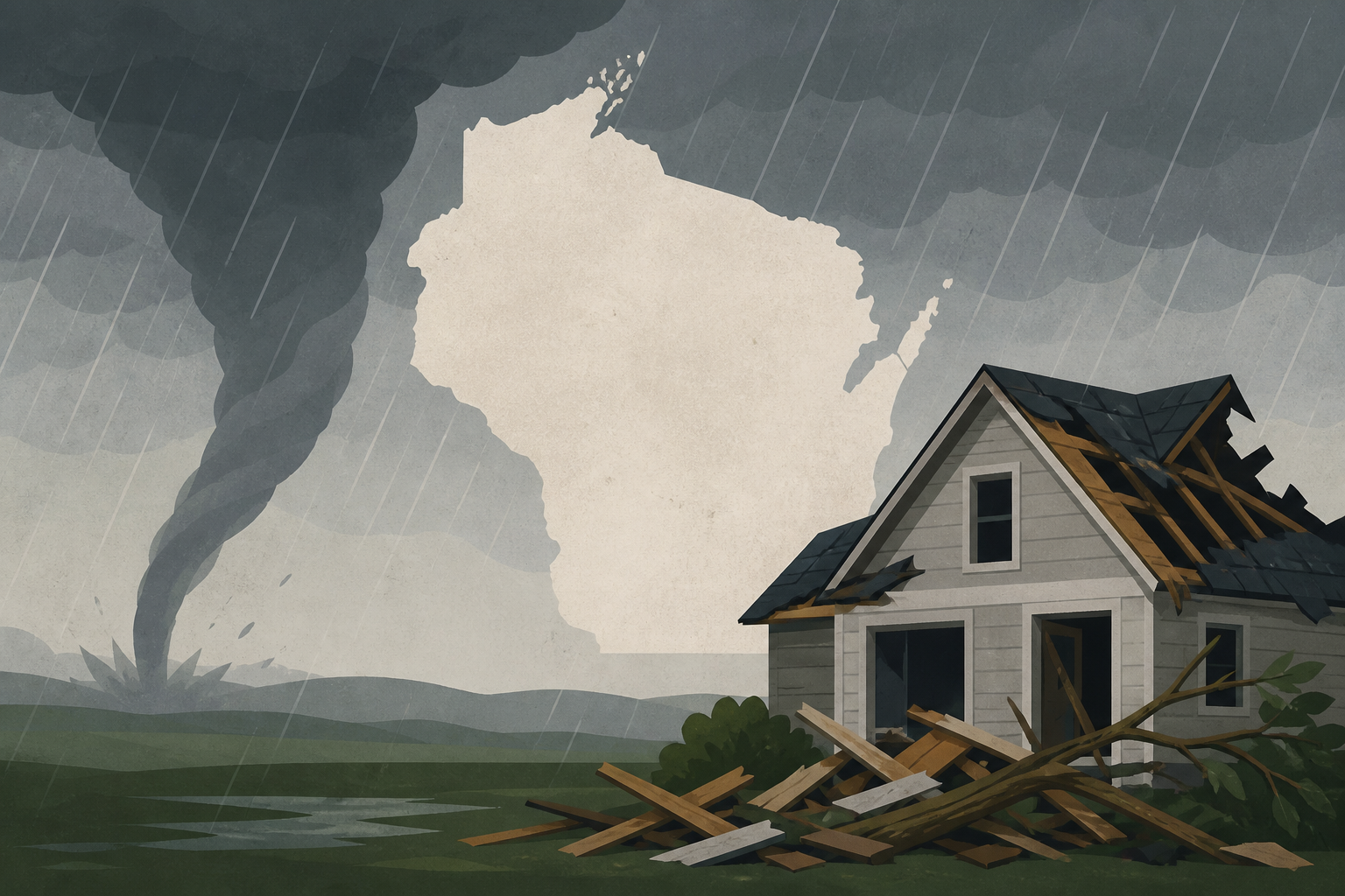 Tornado Damage Reported in Wisconsin as Storms Unleash Heavy Rain and Winds