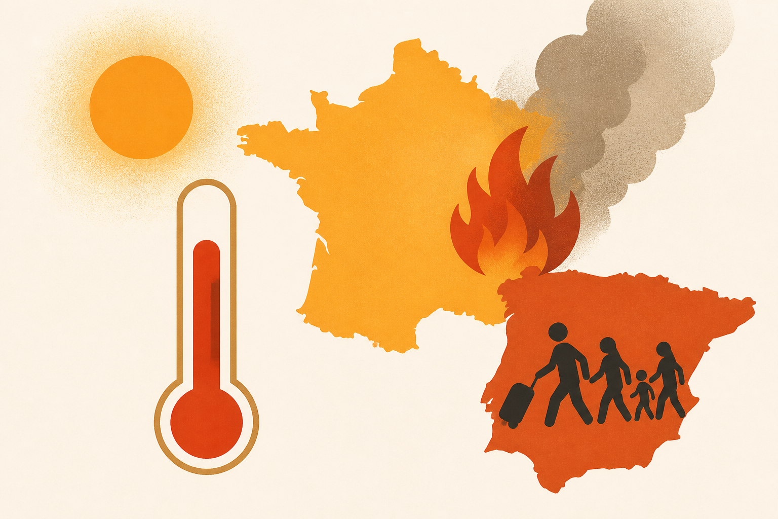 France issues heat warnings in wildfire-hit areas, as at least 63,000 evacuated near Madrid