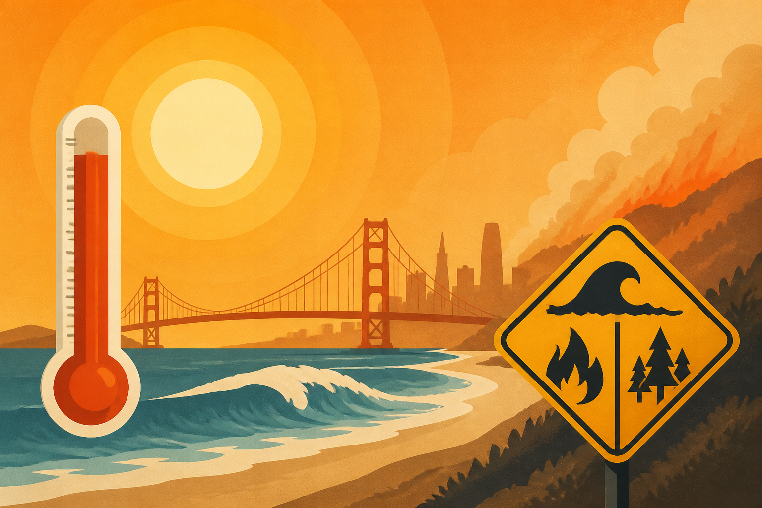 A Bay Area Heat Wave Is Coming, Along With Beach Hazards and Wildfire Risk