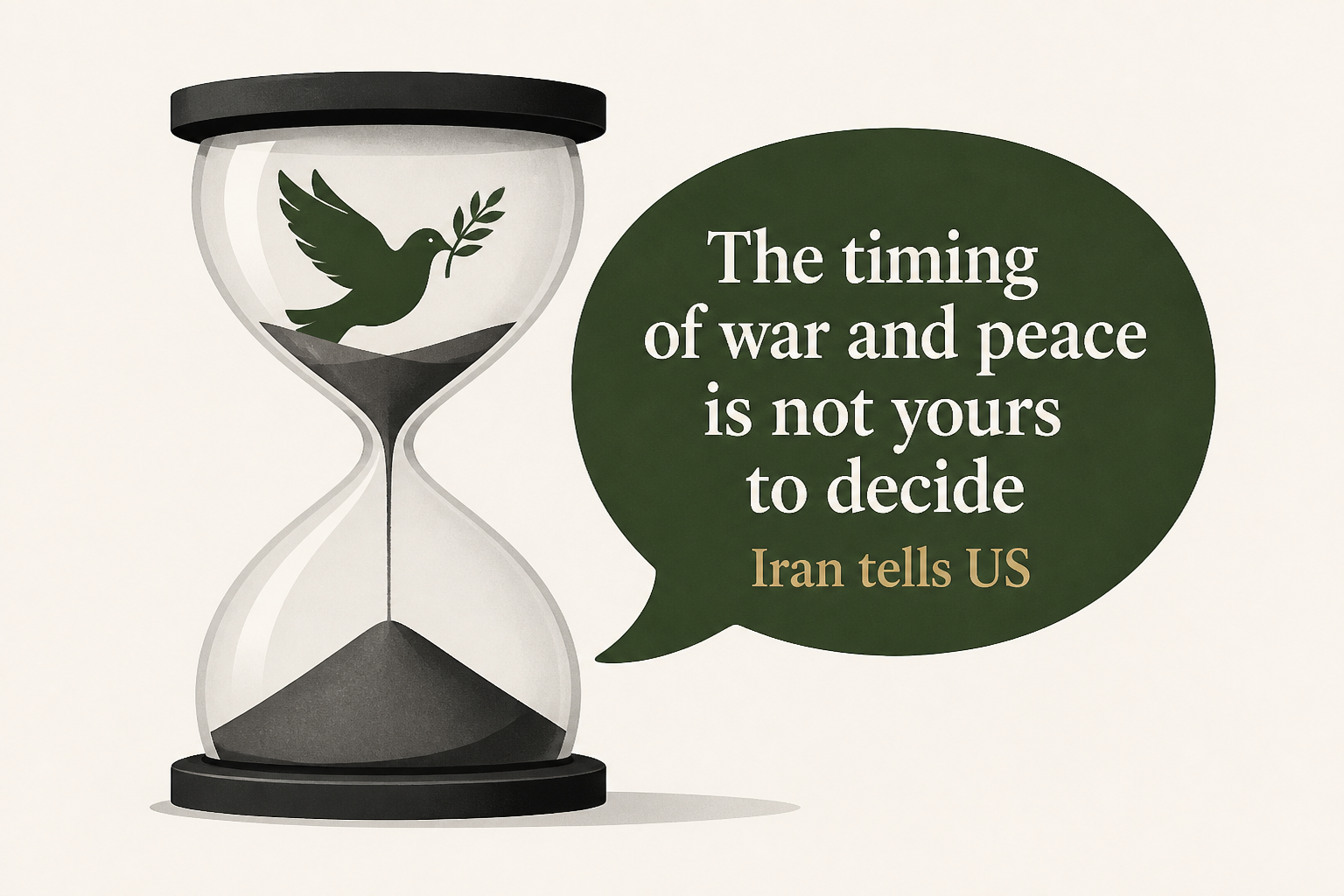 The timing of war and peace is not yours to decide, Iran tells US