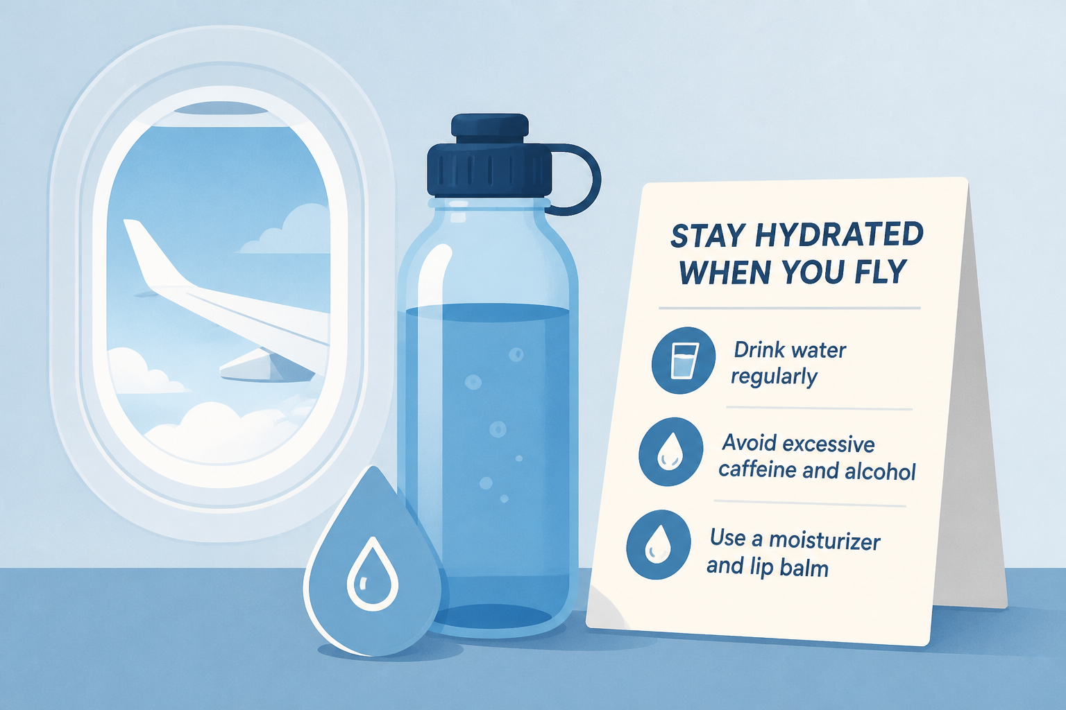 Air travelers can avoid dehydration with these tips from health experts